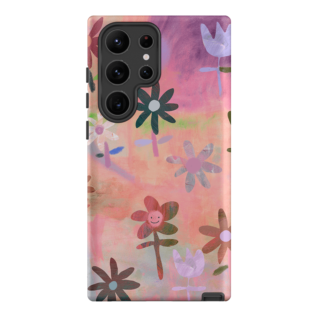 Premium Lazy Daisy Floral Phone Case - Shockproof & Slim Design for iPhone 15/14/13/12/Pro/Max - Perfect for Everyday Use, Travel & Outdoor Activities