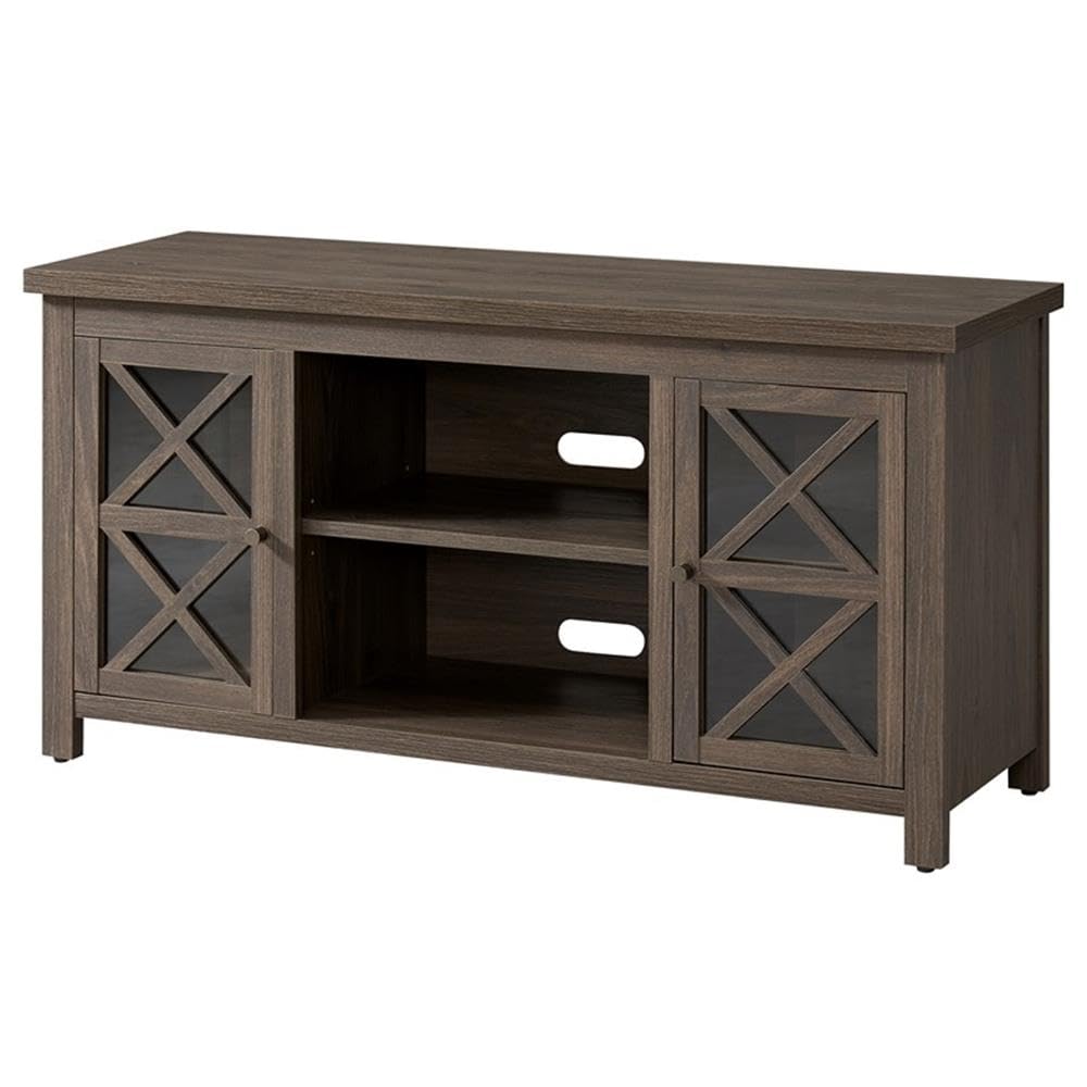 Henn&Hart 55 Inch TV Stand - Modern Alder Brown Wood Entertainment Center for Living Room, Bedroom & Home Theater - Fits Flat Screen TVs up to 55 Inches