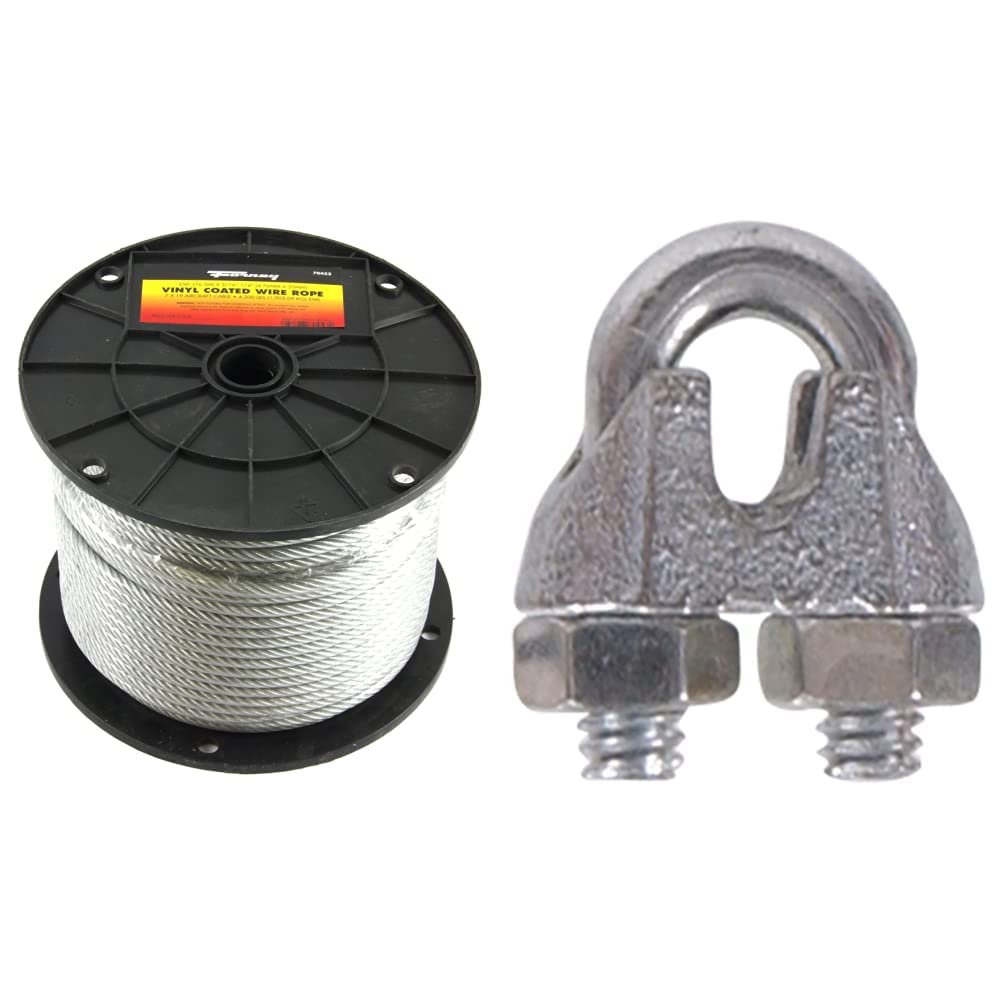 Forney Zinc Wire Rope Clips - Heavy Duty Stainless Steel Cable Clamps for Marine, Rigging, Construction & DIY Projects