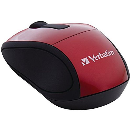 Wireless Mini Travel Optical Mouse - Portable USB Mouse for Laptop, Notebook, PC - Red - Perfect for Office, Home, Travel & Gaming