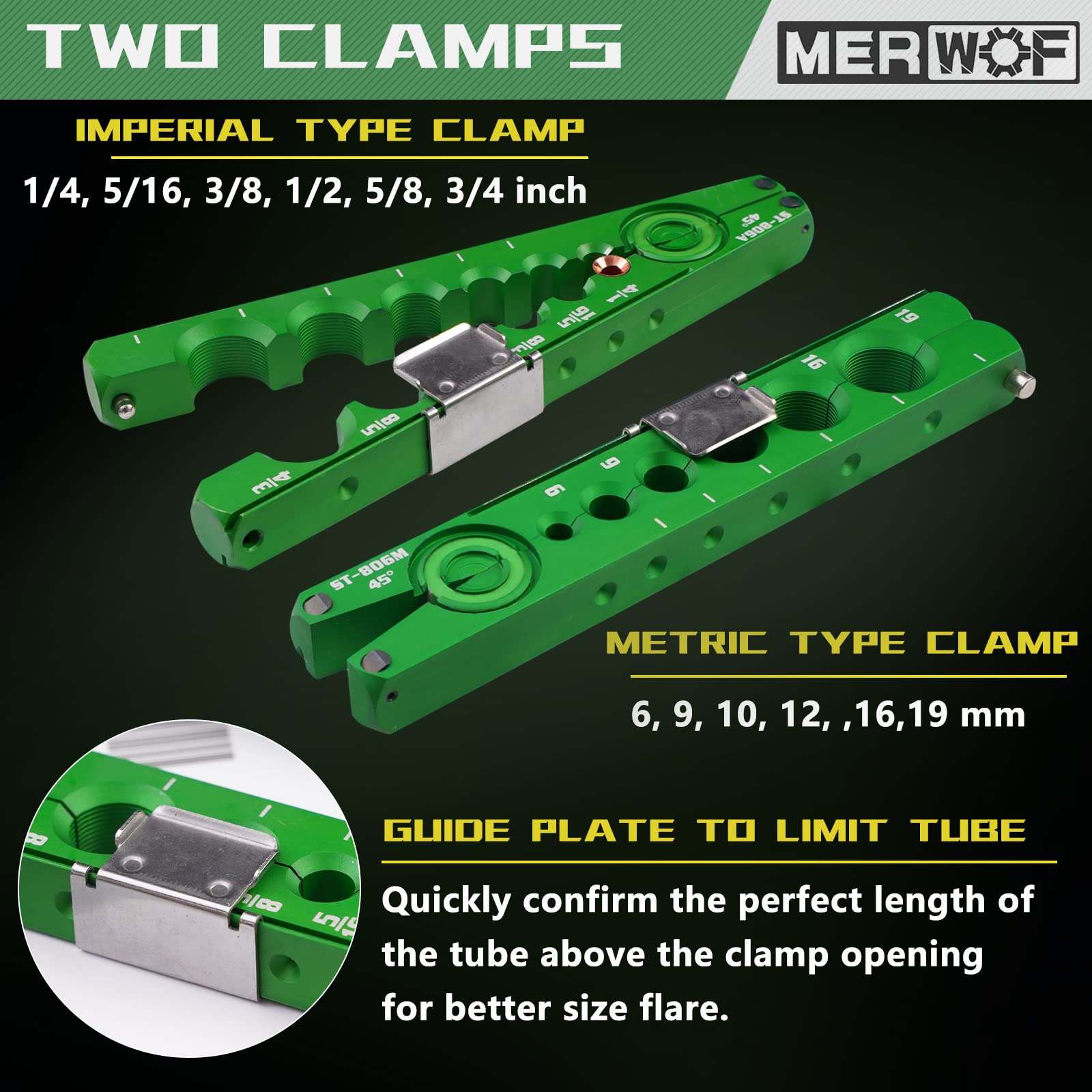 HVAC Flaring Tool Kit for 1/4'' - 3/4'' Copper & Aluminum Pipes - 45° Eccentric Manual Flaring Tool with Clutch, Pipe Cutter & Deburring Tool (5-Piece Set) - Perfect for AC Repair, Refrigeration & Plumbing Projects