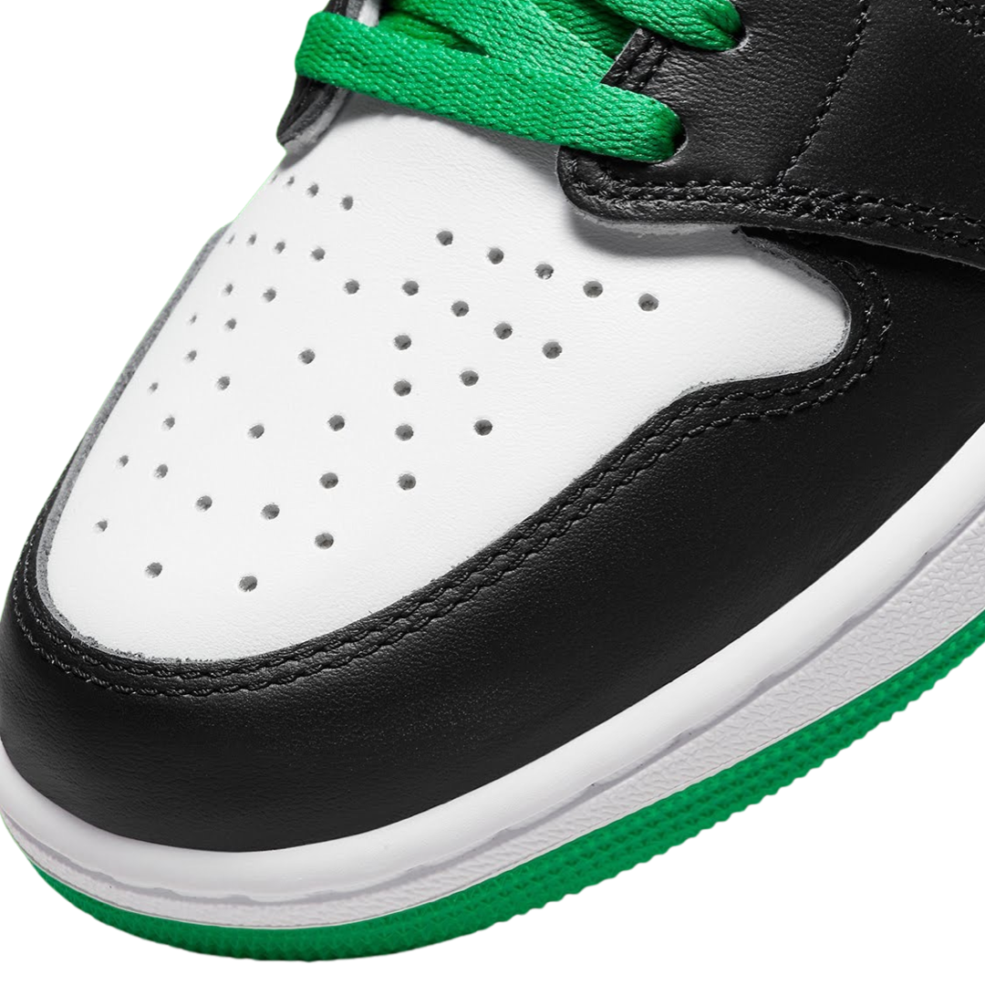 Jordan 1 Retro High OG Sneakers - Black, Lucky Green & White Colorway - Men's Basketball Shoes for Streetwear & Casual Wear