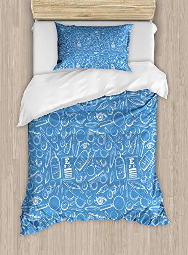 Azure Blue and White