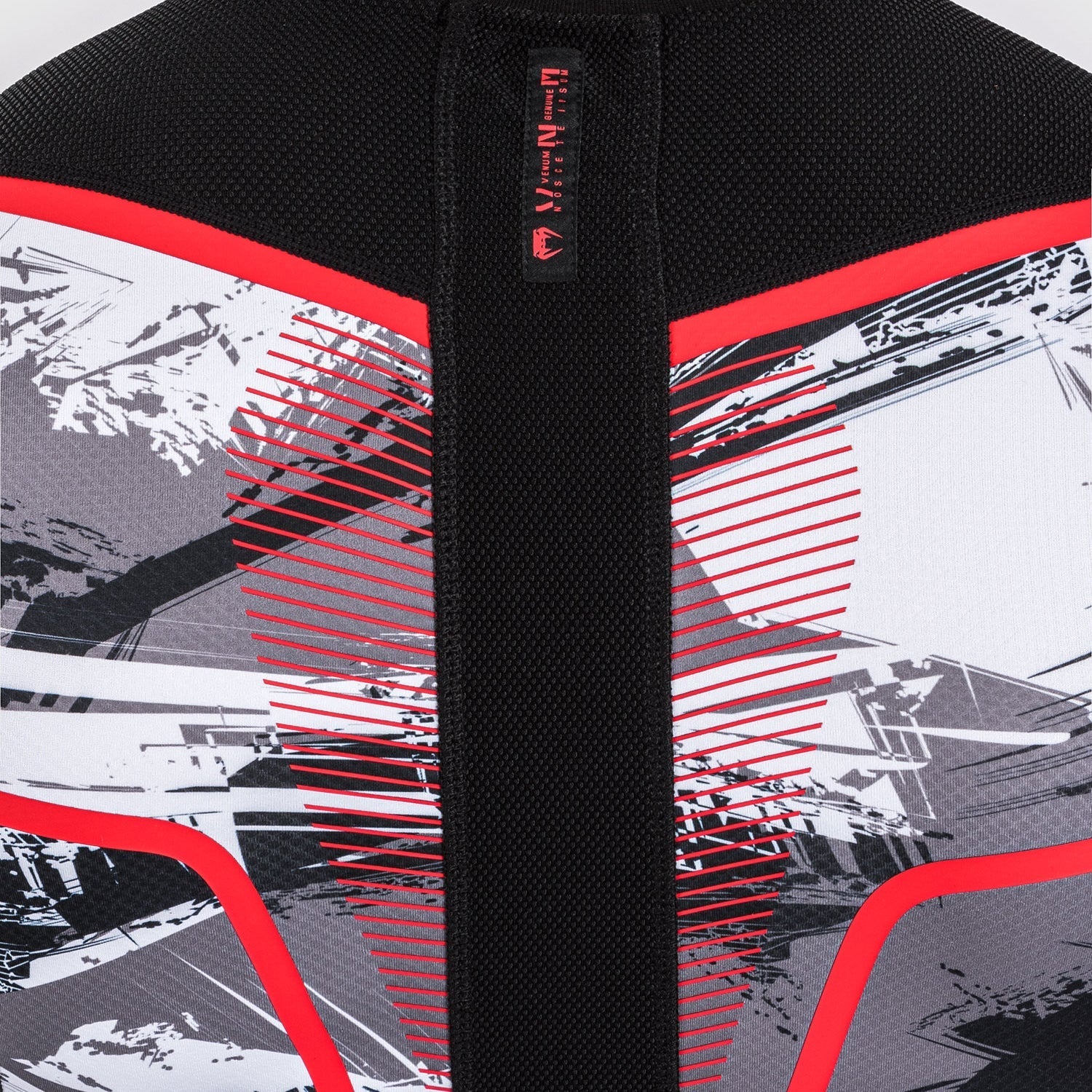 Venum Electron 3.0 Long Sleeve Rashguard - Grey/Red MMA Rash Guard for BJJ, Grappling & Training - Moisture Wicking & Stretch Fit Combat Sports Shirt
