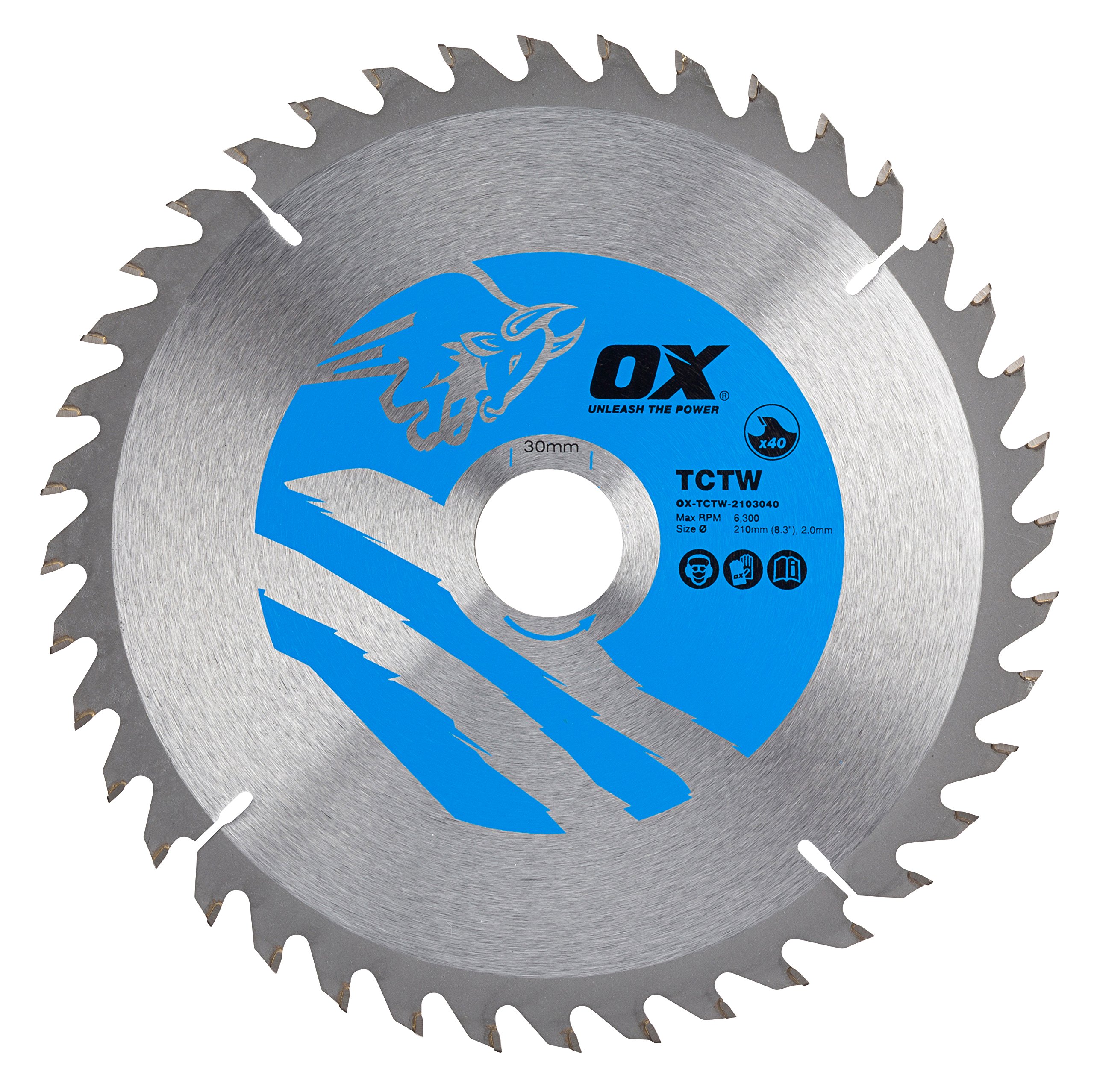 Premium OX Wood Cutting Circular Saw Blade 210mm x 30mm with 40 ATB Teeth - Professional Woodworking Tool for Plywood, MDF, Hardwood Cutting - Perfect for DIY Projects, Carpentry, and Home Renovations