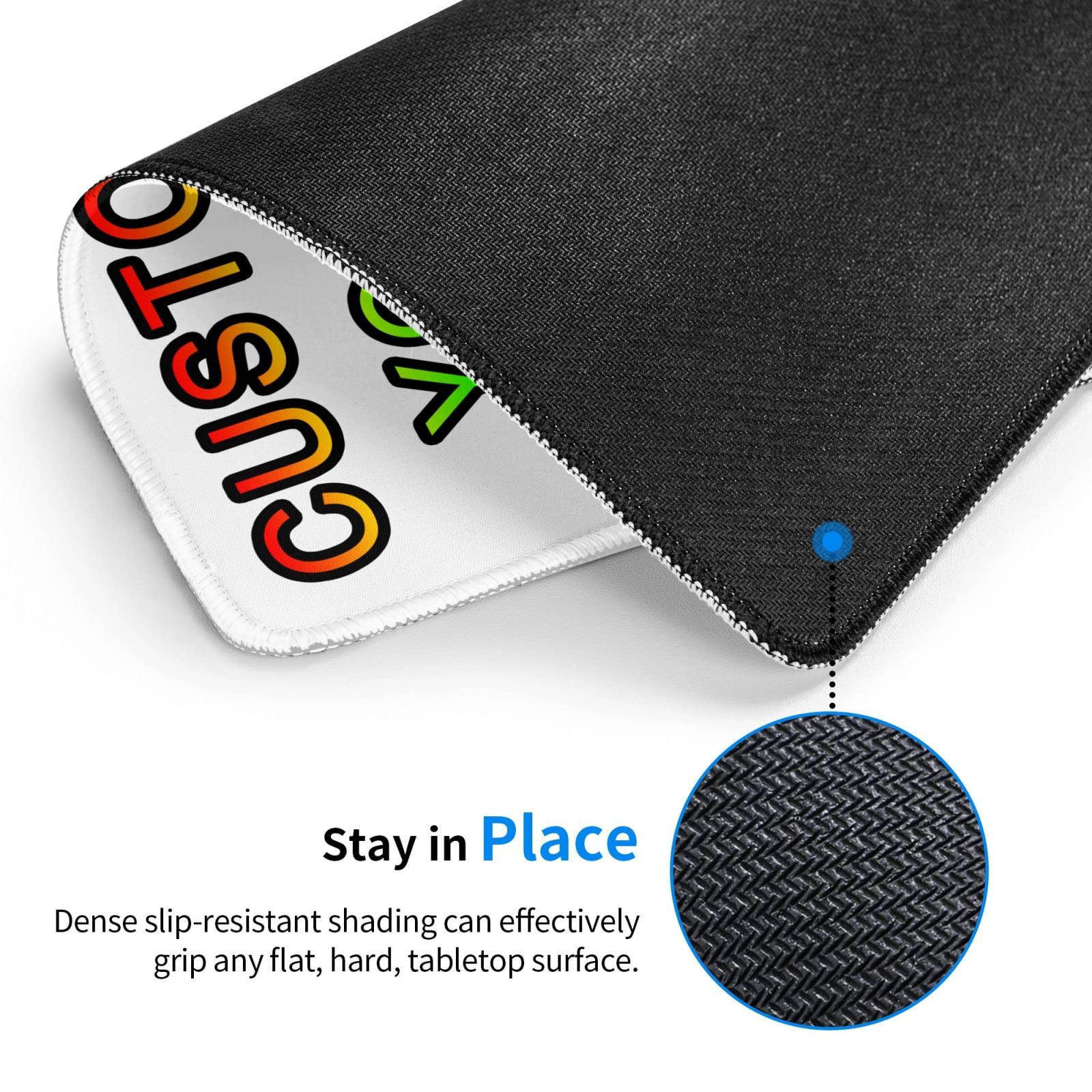 Custom Photo Mouse Pad - Personalized Gaming & Office Mousepad with Text, Anti-Slip Rubber Base - 10x12 Inch for Laptop & Computer - Perfect for Gamers, Work from Home & Office Use