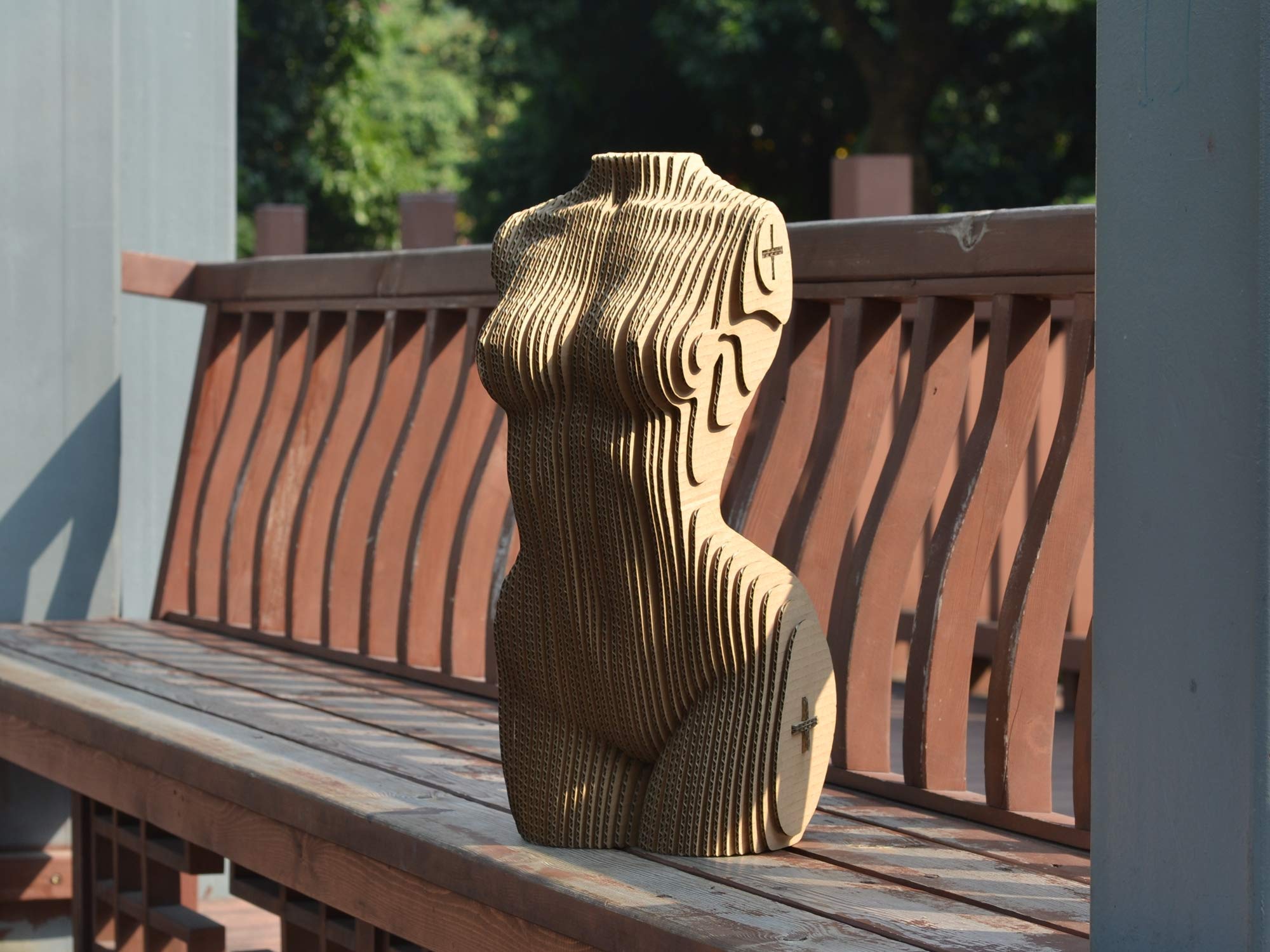 DIY Cardboard Sculpture Kit - Woman Torso Papercraft for Home Decor, Art Projects & Creative Gifts | Easy 3D Paper Model for Craft Lovers & Interior Design