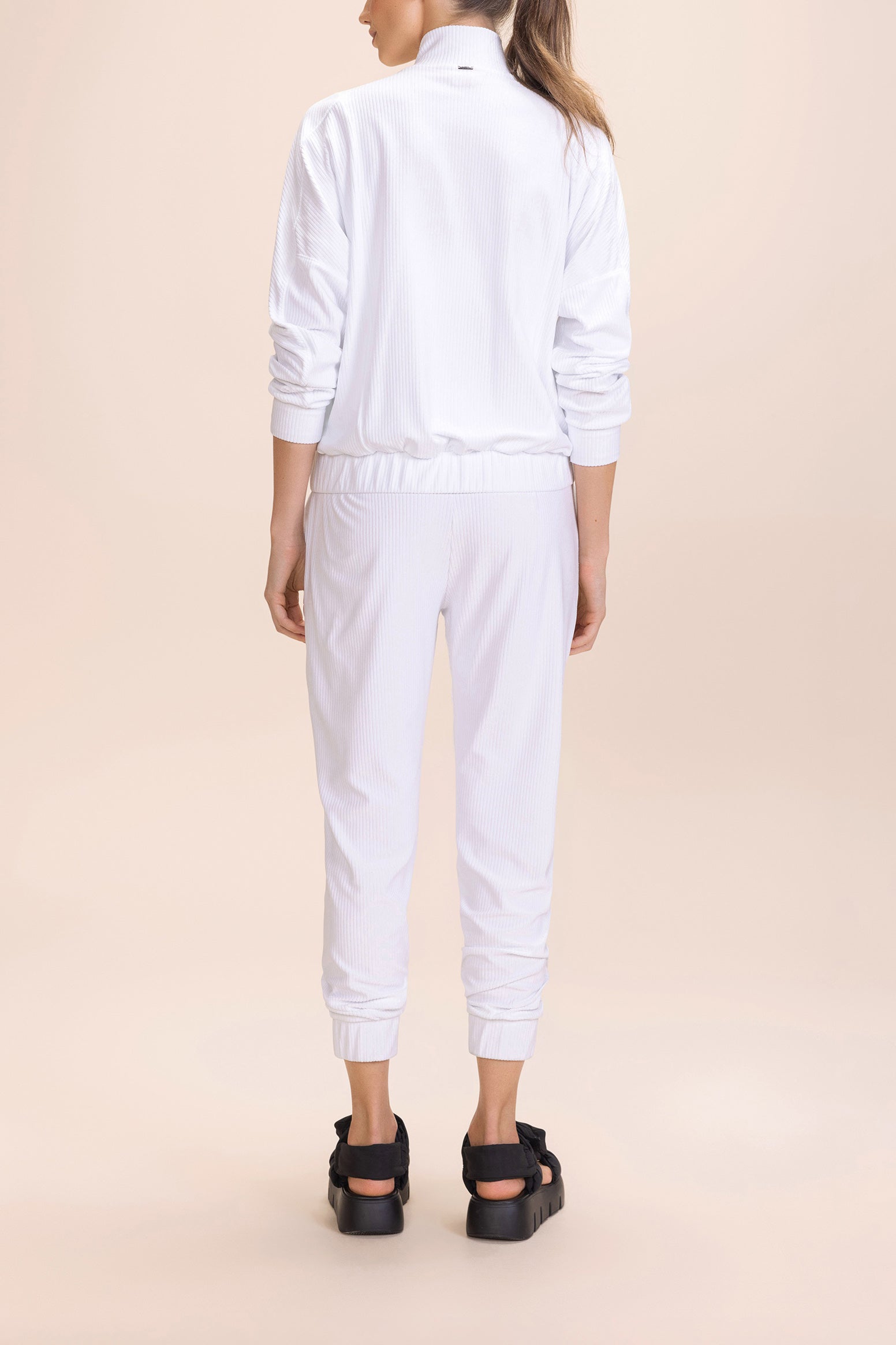 Soft Ribbed Plush Pants for Women - Cozy Fleece Lounge Pants for Winter, Home, and Relaxation