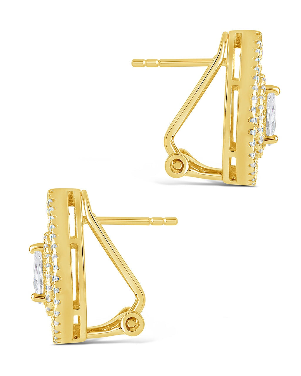 Scarlett CZ Teardrop Stud Earrings for Women - Sparkling Cubic Zirconia Dangle Earrings - Perfect for Parties, Weddings & Everyday Wear