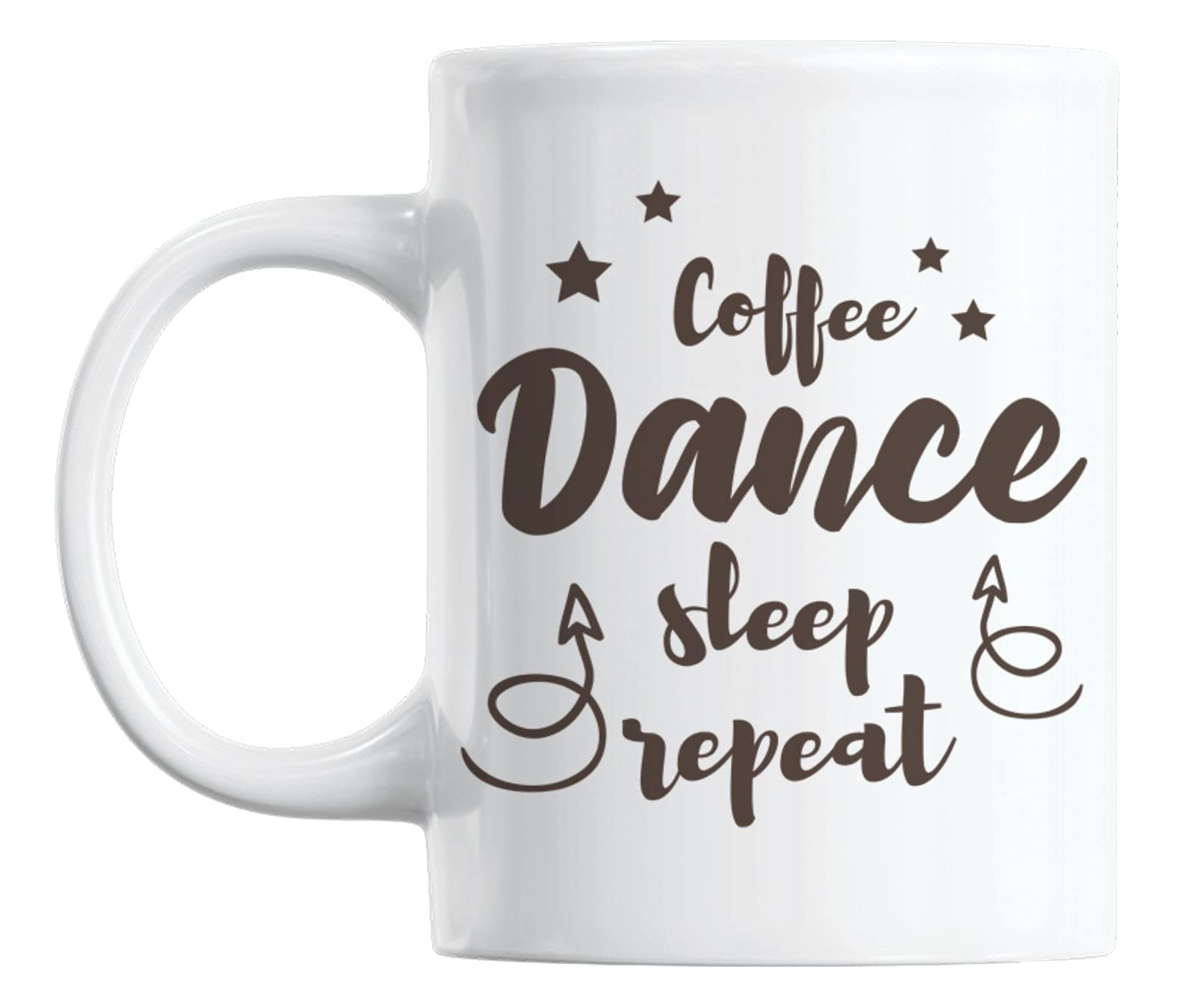 White Ceramic Coffee & Tea Mug (11oz) - Perfect for Coffee Lovers, Dance Enthusiasts & Relaxation - Ideal for Home, Office & Gifts