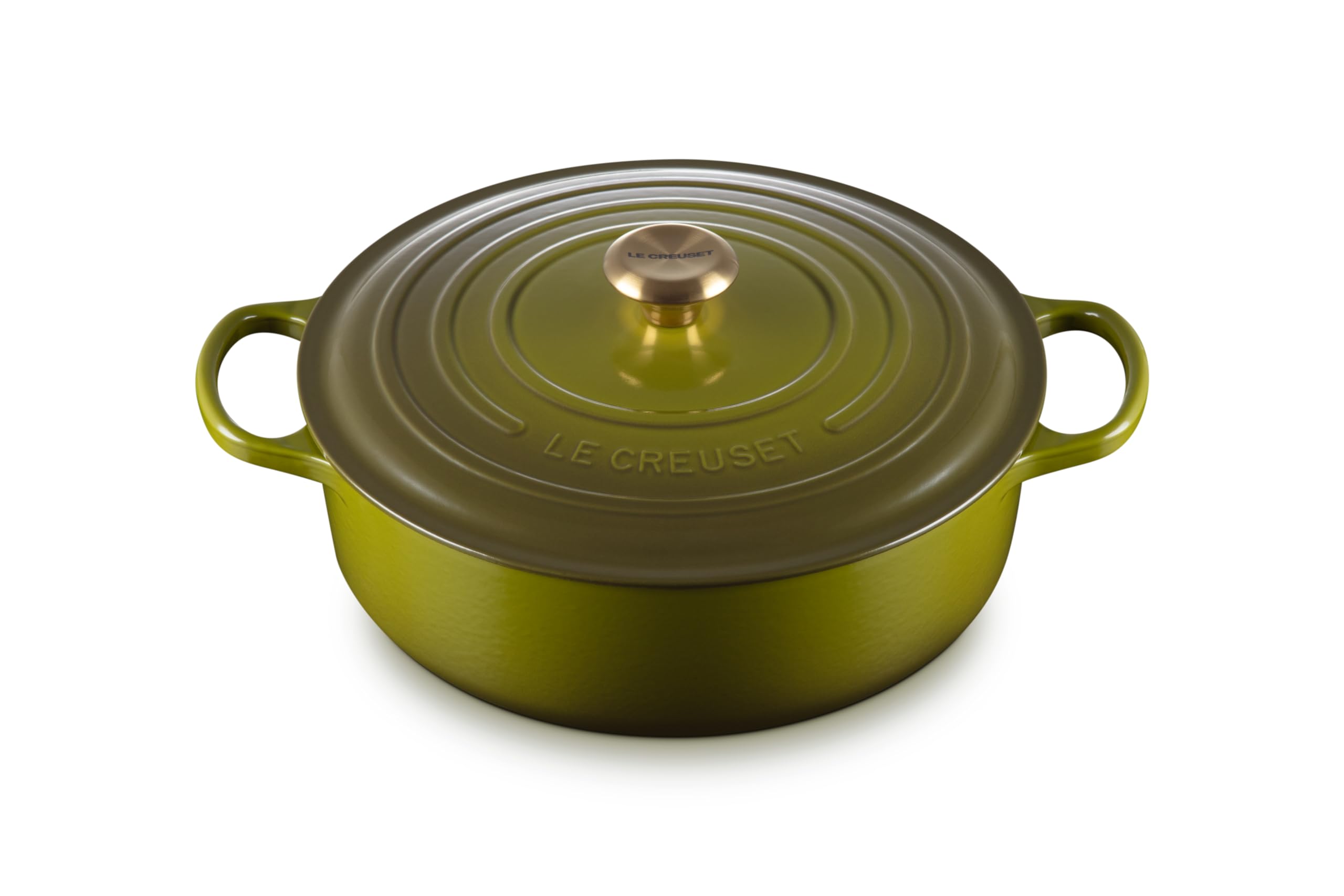 Le Creuset Signature Enameled Cast Iron Round Dutch Oven, 6.75 Quart (6.4L), Olive Green - Perfect for Braising, Roasting, Baking & Slow Cooking Soups, Stews & Bread