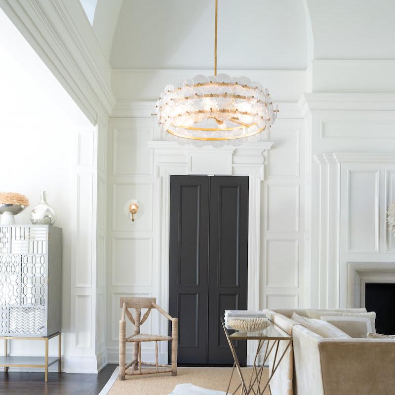Monroe Chandelier - Elegant Crystal Ceiling Light Fixture for Dining Room & Living Room | Vintage Modern Lighting for Home Decor & Wedding Venues
