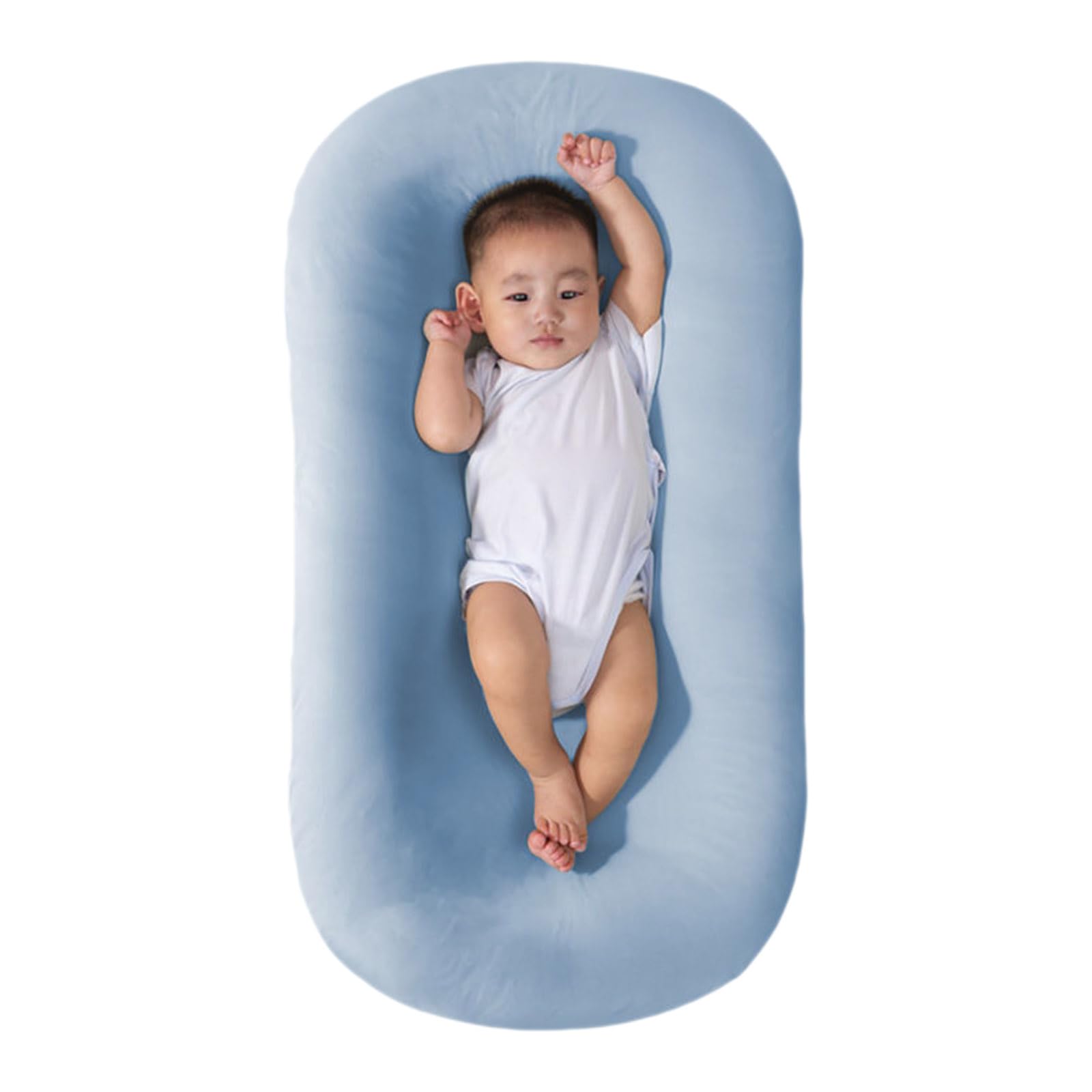 **Premium Baby Lounger for Newborns - Soft Infant Lounger Pillow for Safe & Comfortable Rest - Breathable & Portable Design (Blue) - Perfect for Napping, Playtime & Travel**