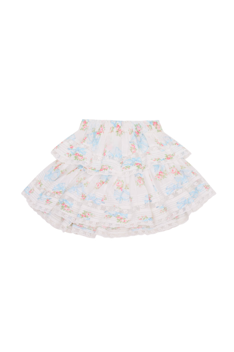 Billie Rosa Beaux Skirt for Girls - Floral Print A-Line Skirt for Kids | Perfect for School, Parties & Special Occasions