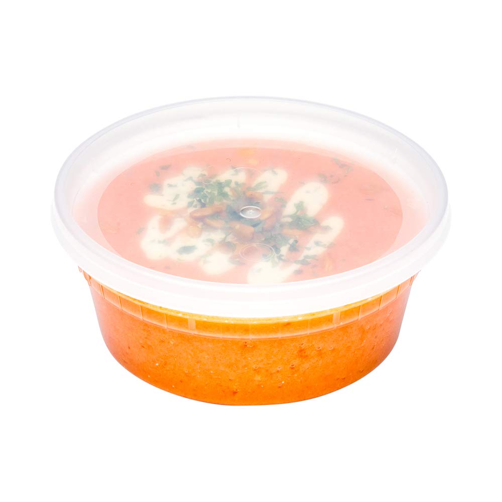 Restaurantware 8 oz Deli Containers with Lids - 100 Pack BPA-Free Microwave Safe Soup Containers | Clear Plastic Takeout Containers for Food Storage, Meal Prep & Catering