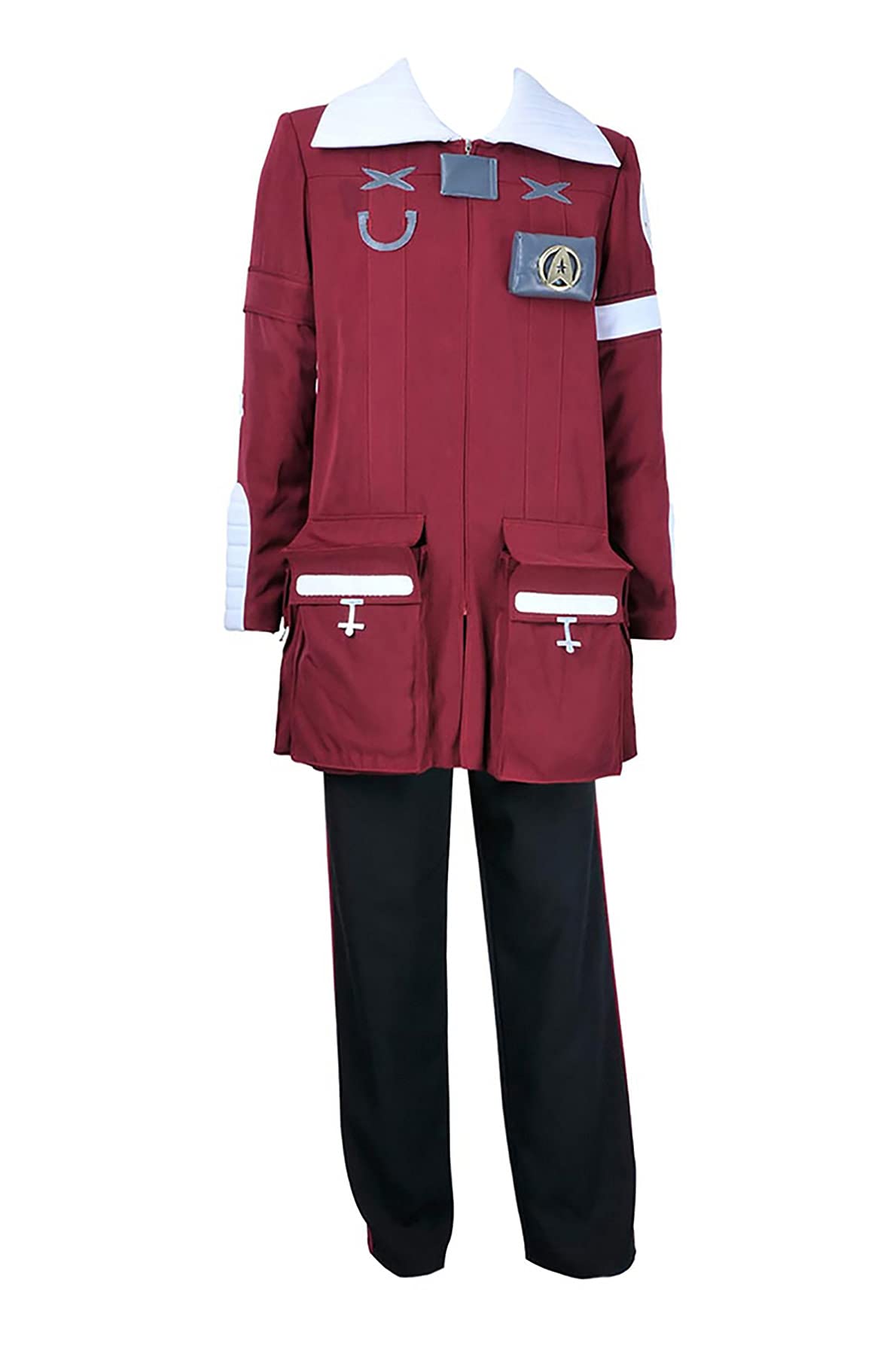 XOMO Star Trek The Wrath of Khan Cosplay Costume - Admiral Kirk Field Jacket & Pants Set | Official TWOK Uniform | Perfect for Halloween, Comic Con & Sci-Fi Events