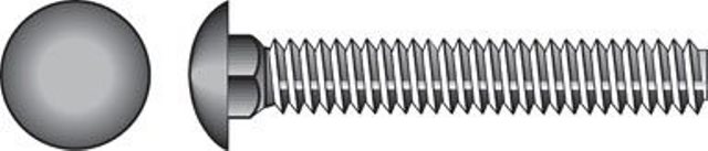 0.25 X 0.75 Inch Stainless Steel Carriage Bolt - Hex Head with Square Neck - Rust Resistant Hardware for Furniture, Marine & Automotive Applications