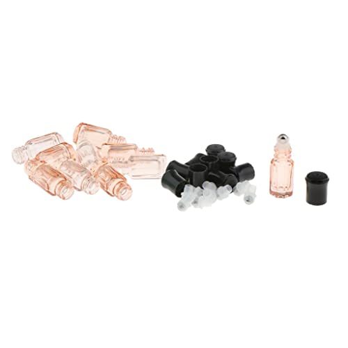 10-Pack 3ml Refillable Glass Perfume Bottles - Essential Oil Dropper Vials with Orange Cap | Travel-Friendly Mini Containers for Fragrance, Aromatherapy & DIY Beauty Products