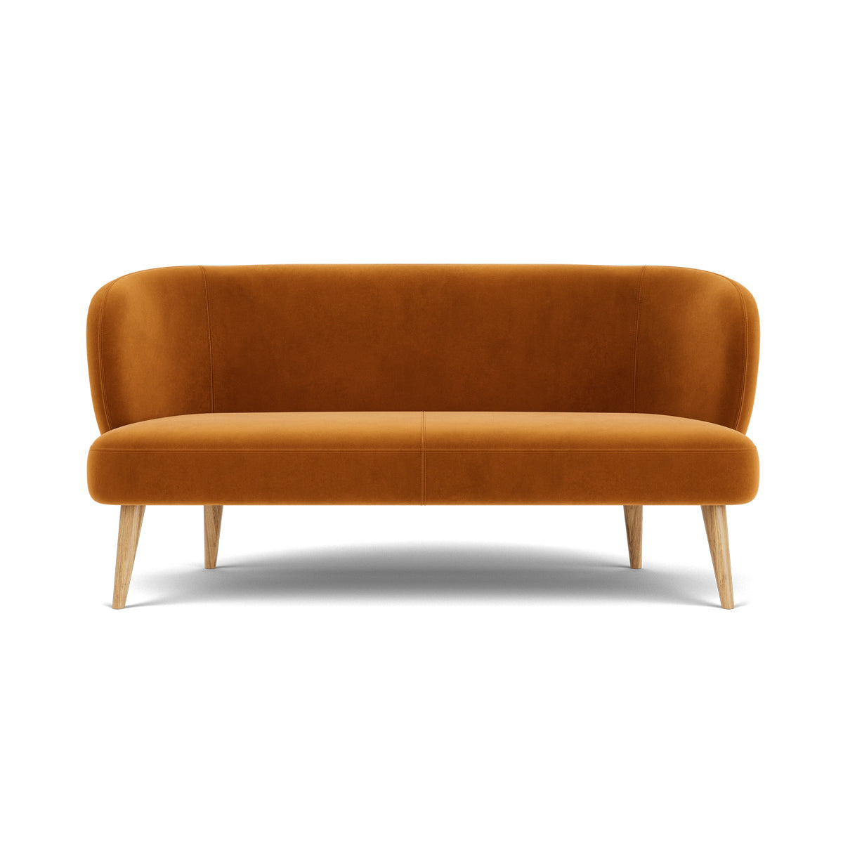 Kathleen Velvet 2 Seater Sofa - Luxurious Modern Loveseat for Living Room, Small Space & Apartment | Soft Fabric Couch with Sturdy Frame | Perfect for Lounge, TV Room & Guest Seating