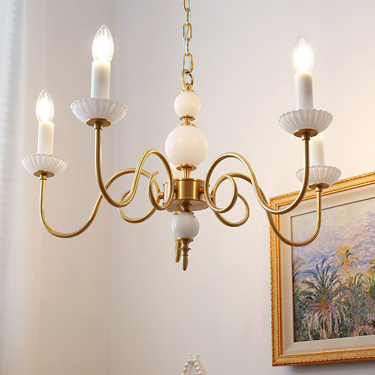 Carlita Chandelier - Elegant Crystal Ceiling Light Fixture for Dining Room, Living Room & Bedroom | Modern Home Decor Lighting