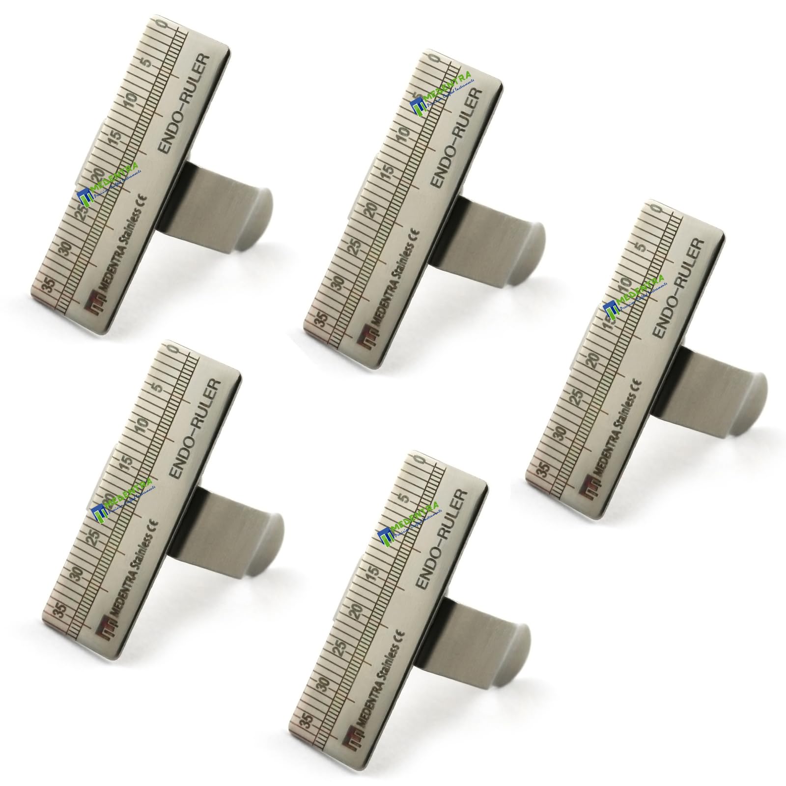 5Pcs Dental Endodontic Finger Ruler - Precise Root Canal File Measuring Scale for Endodontists & Dentists | Perfect for Dental Clinics, Endodontic Procedures & Oral Surgery