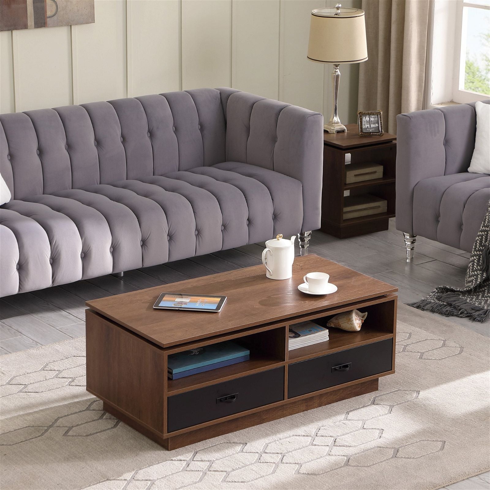 Tauris Hollywood Dark Oak Coffee Table - Modern Living Room Furniture for Home Decor & Entertainment