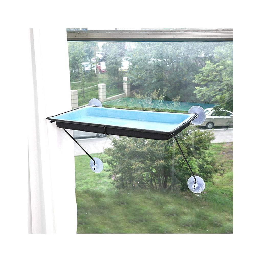 Cozy Cat Window Bed with Suction Cups - 360° Sunbath Perch, Space-Saving Pet Hammock for Indoor Cats - Safe & Comfortable Resting Seat (Blue) - Perfect for Sunny Windows, Apartment Living & Cat Napping