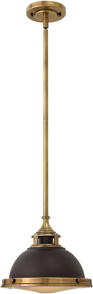 12W Amelia 1 Light Mini Pendant Light Fixture in Buckeye Bronze - Perfect for Kitchen Island, Dining Room, or Entryway Lighting
