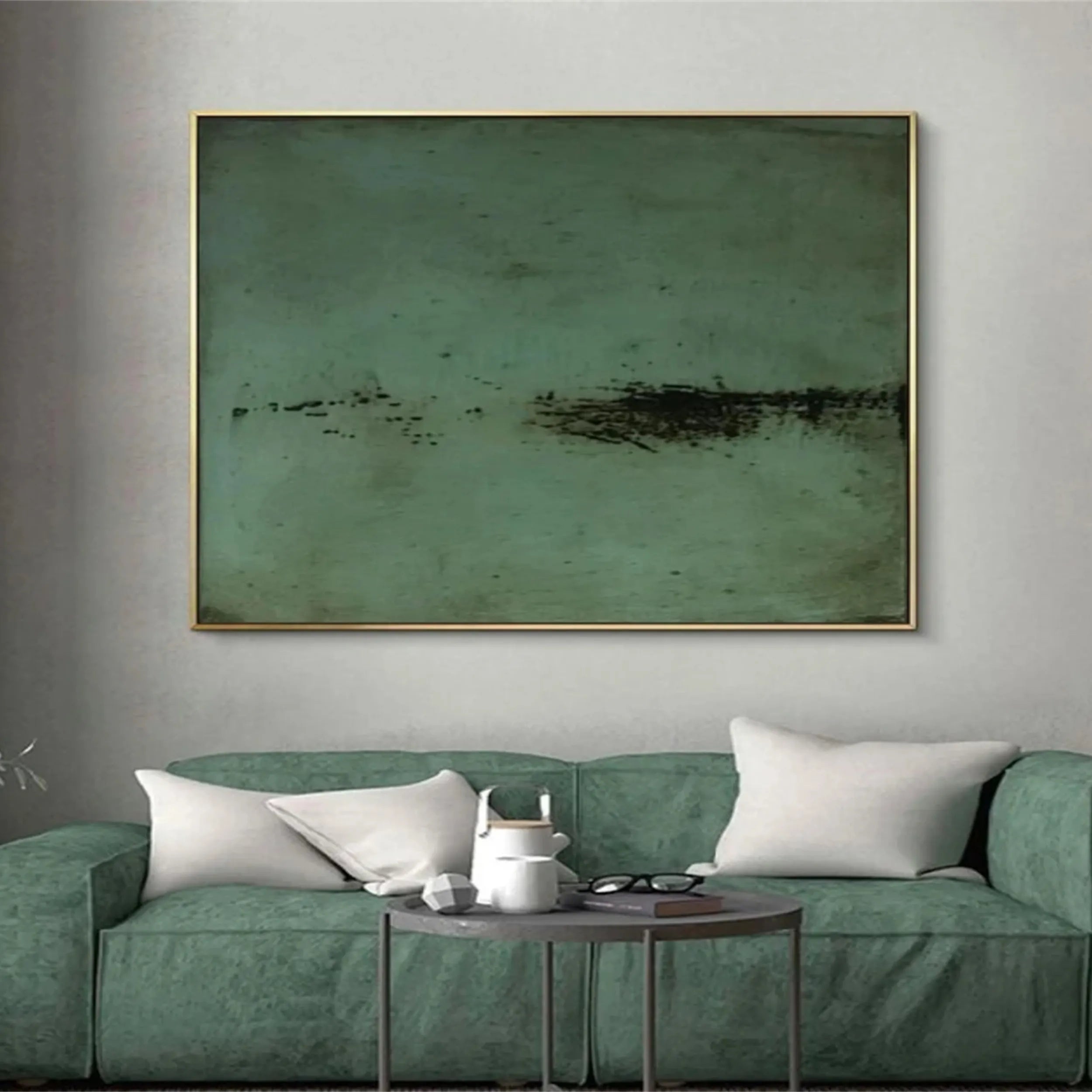 Blue & Green Abstract Art Print #BG054 - Modern Wall Decor for Living Room, Bedroom & Office