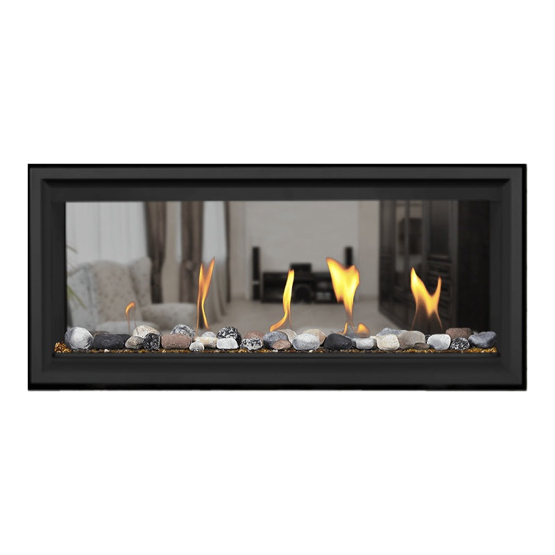Napoleon Vector 38 See-Through Linear Direct Vent Gas Fireplace - LV38N2 1 | Modern Home Heating Solution for Living Rooms & Patios