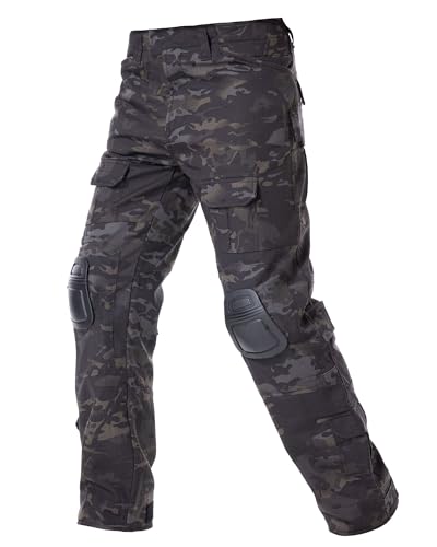 Black Camo With Knee Pads
