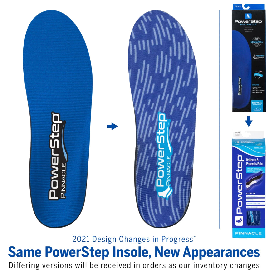 PowerStep Pinnacle Orthotic Shoe Insoles - Arch Support for Plantar Fasciitis & Heel Pain Relief - Perfect for Running, Walking & Work Shoes