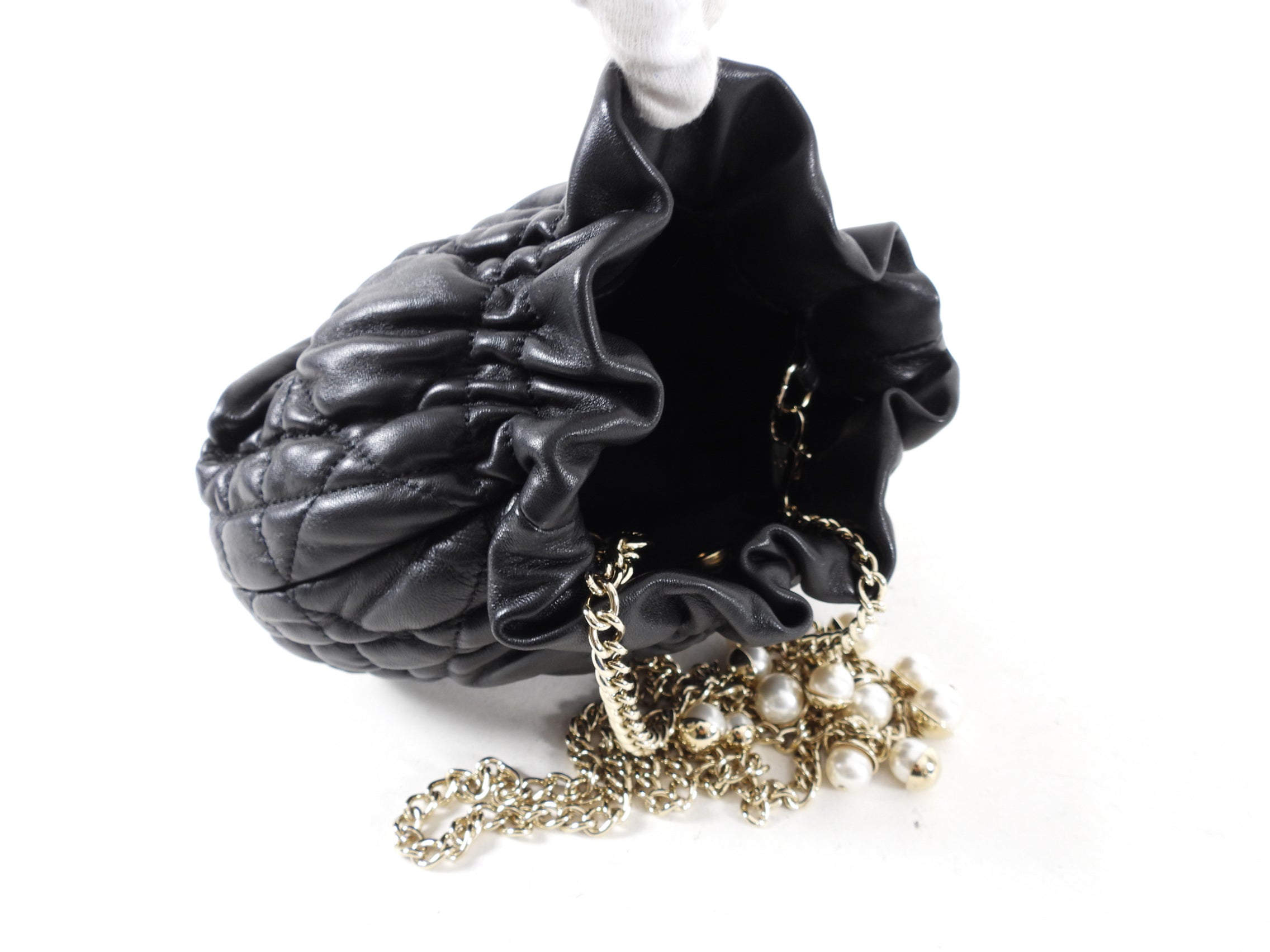 Dior Delices Small Black Cannage Chain Strap Crossbody Bag - Elegant Evening Out & Date Night Essential