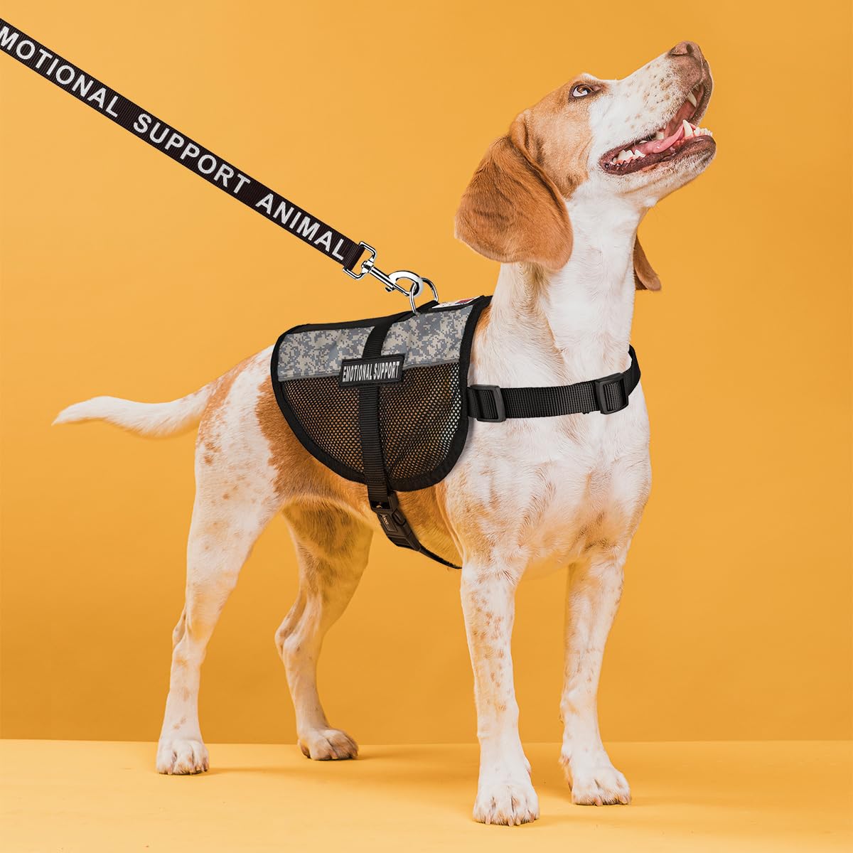 Adjustable Emotional Support Dog Vest Bundle - Service Dog Harness with Reflective ESA Patches, Leash & ID Card for Therapy Pets | Perfect for Air Travel, Public Spaces & Anxiety Relief