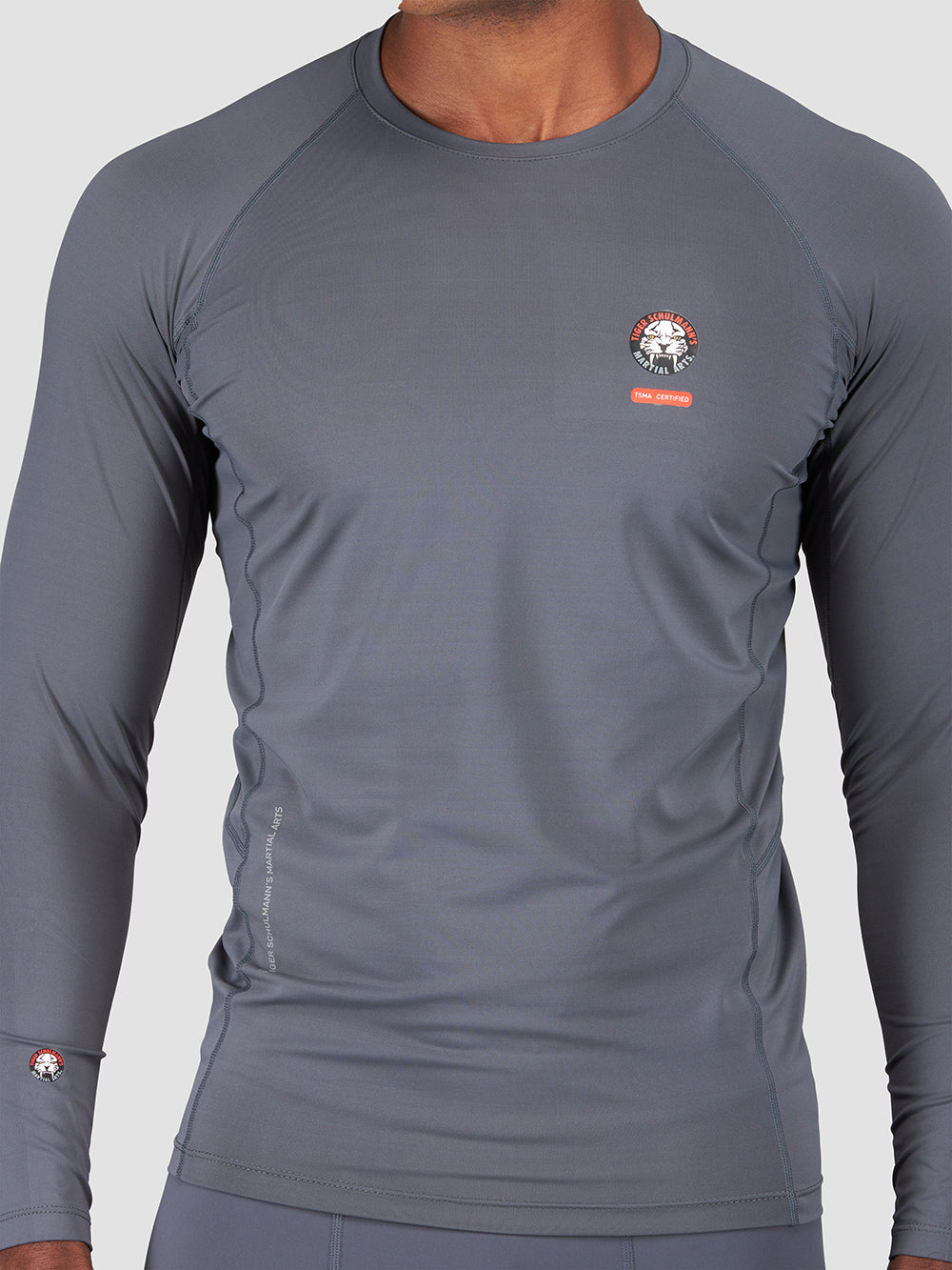 Rebel Rashguard for Men & Women - UPF 50+ Sun Protection, Quick Dry Swim Shirt - Gray - Perfect for Surfing, Swimming, and Beach Activities