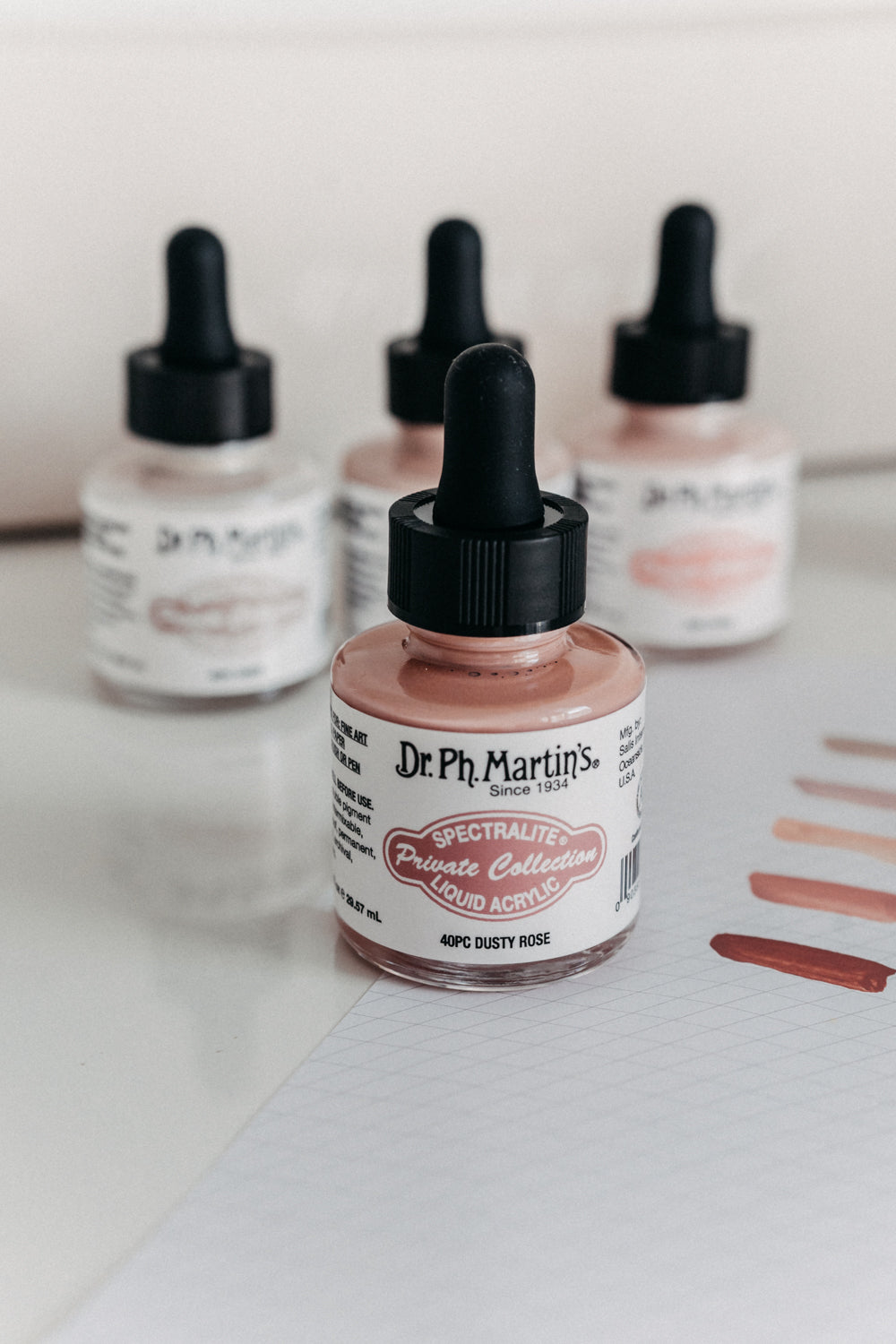 Premium Warm Tone Calligraphy Ink Set - 5 Vibrant Colors for Brush Pen, Dip Pen & Hand Lettering - Perfect for Wedding Invitations, Art Projects & DIY Crafts