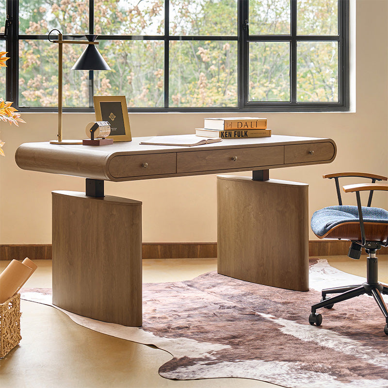 Louise Mid Century Modern Electric Height Adjustable Standing Desk with Wireless Charging - Perfect for Home Office, Gaming & Workspace Ergonomics