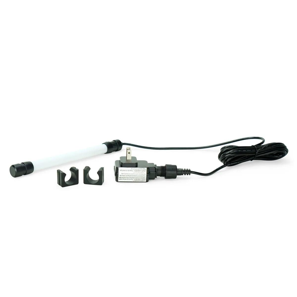 AquaGarden Mini Pond Light with Transformer & Rubber Clips - Waterproof LED Submersible Light for Garden Ponds, Fountains & Outdoor Decor