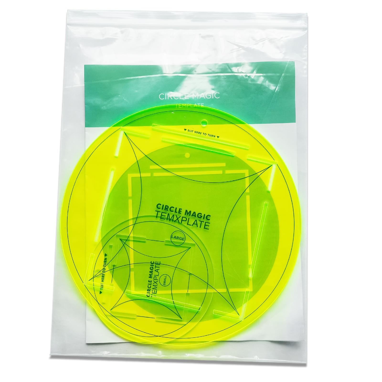 5'' & 10'' Circle Magic Quilting Template Set with 1/4