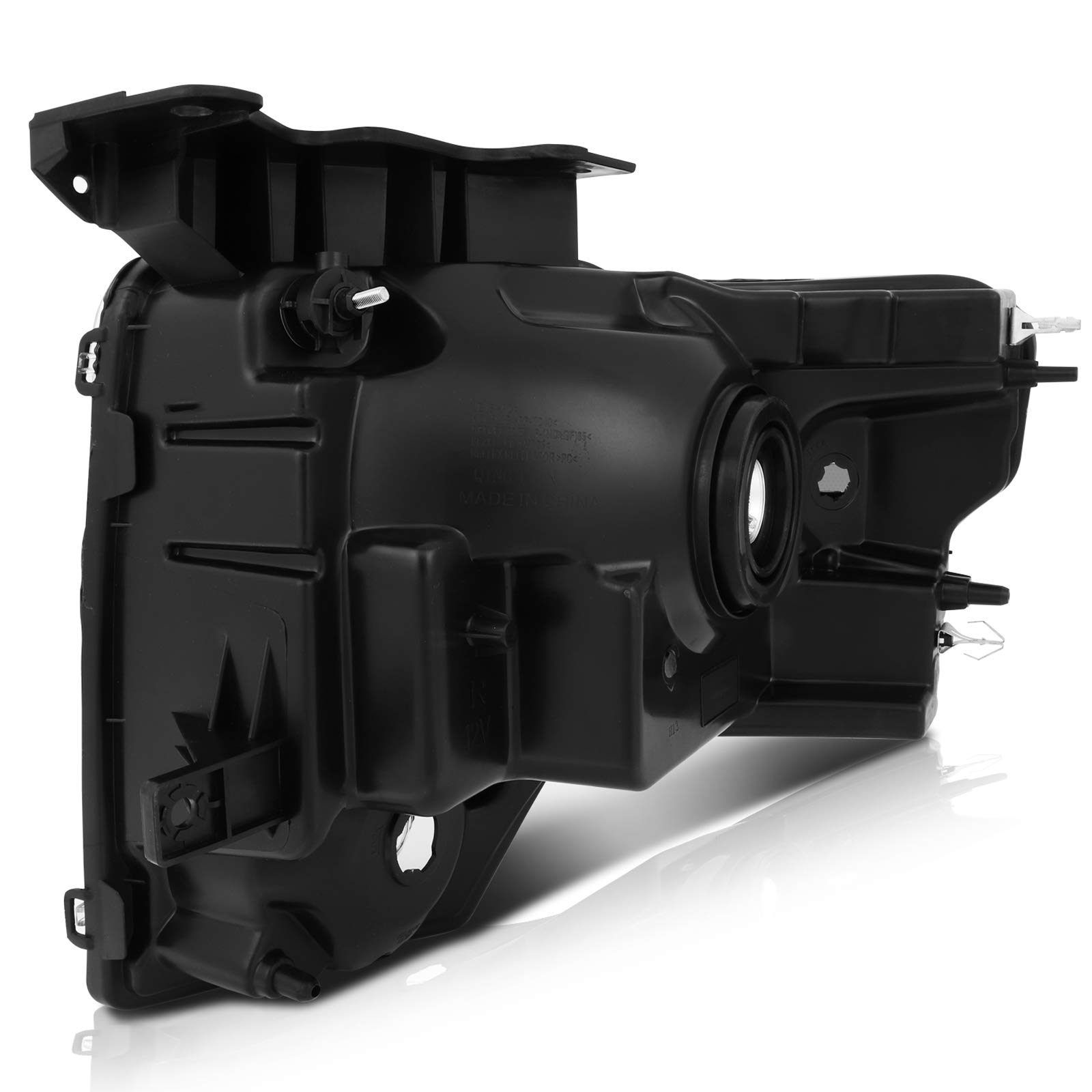 Ford F-150 Headlight Assembly Replacement (2009-2014) - Black Housing, Clear Reflector & Lens - High Performance Driving Lights for Night & Off-Road Use
