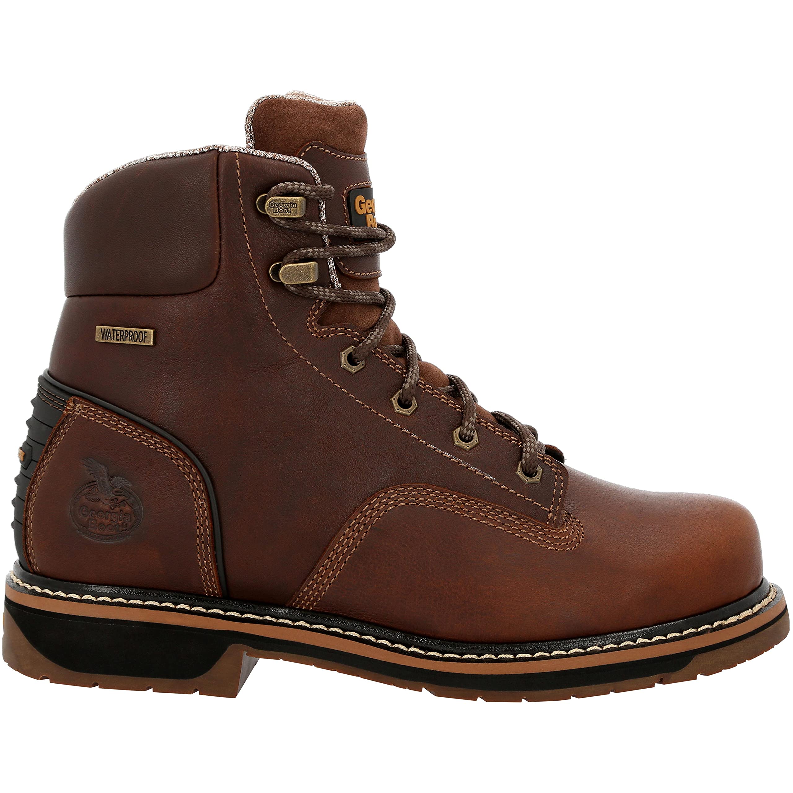 Georgia Boot Men's Amp Lt Edge Industrial Work Boot - Durable Steel Toe Safety Shoes for Construction, Warehouse & Heavy Duty Work