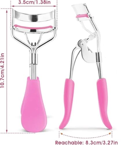 Best Eyelash Curler for All Eye Shapes - Natural Long-Lasting Curved Lash Curler for Women with Free Eyebrow Pencil | Perfect for Daily Makeup, Bridal Looks & Professional Salon Use