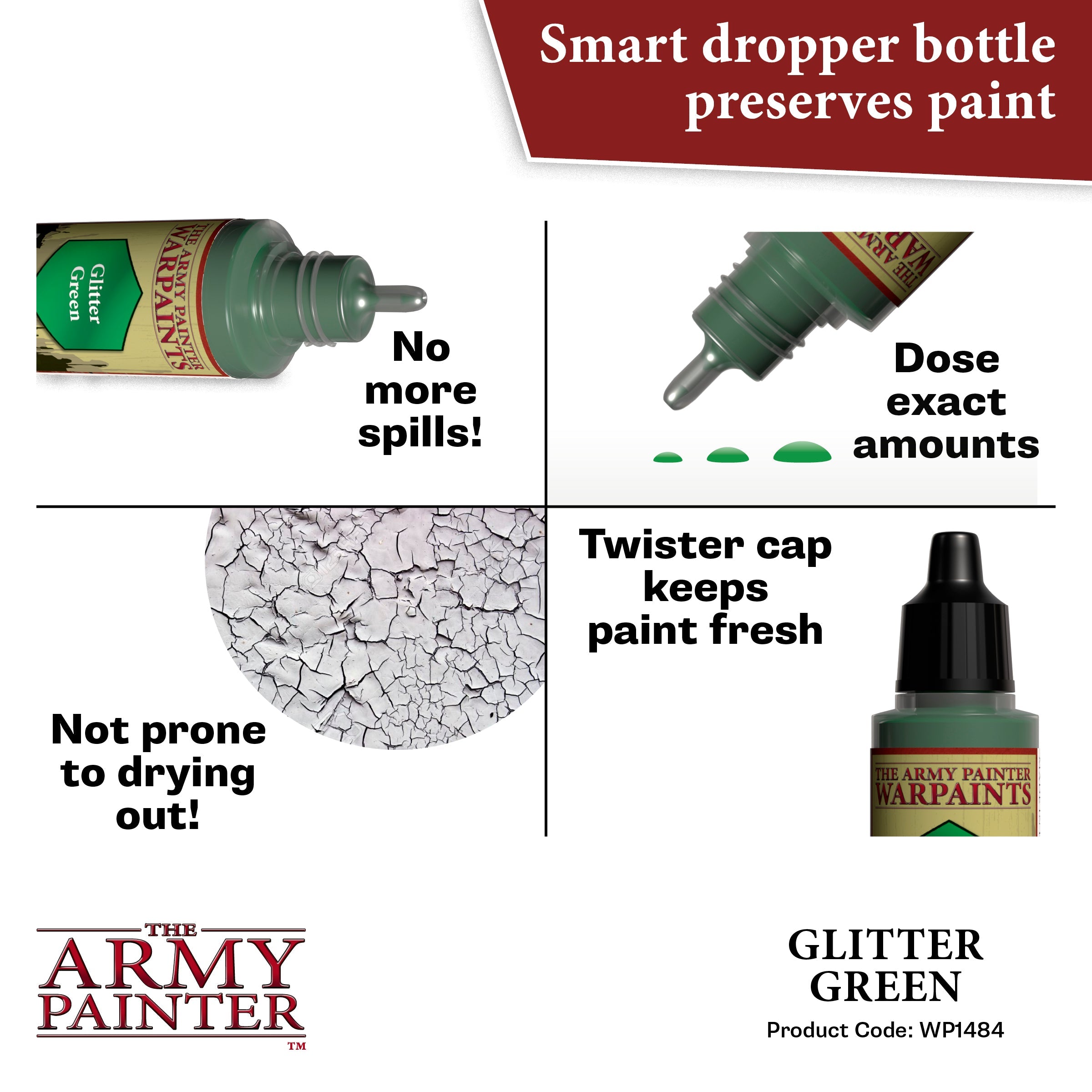 Warpaints Metallics Glitter Green - Metallic Green Glitter Paint for Cosplay, Face & Body Art - Perfect for Halloween, Parties & Festivals