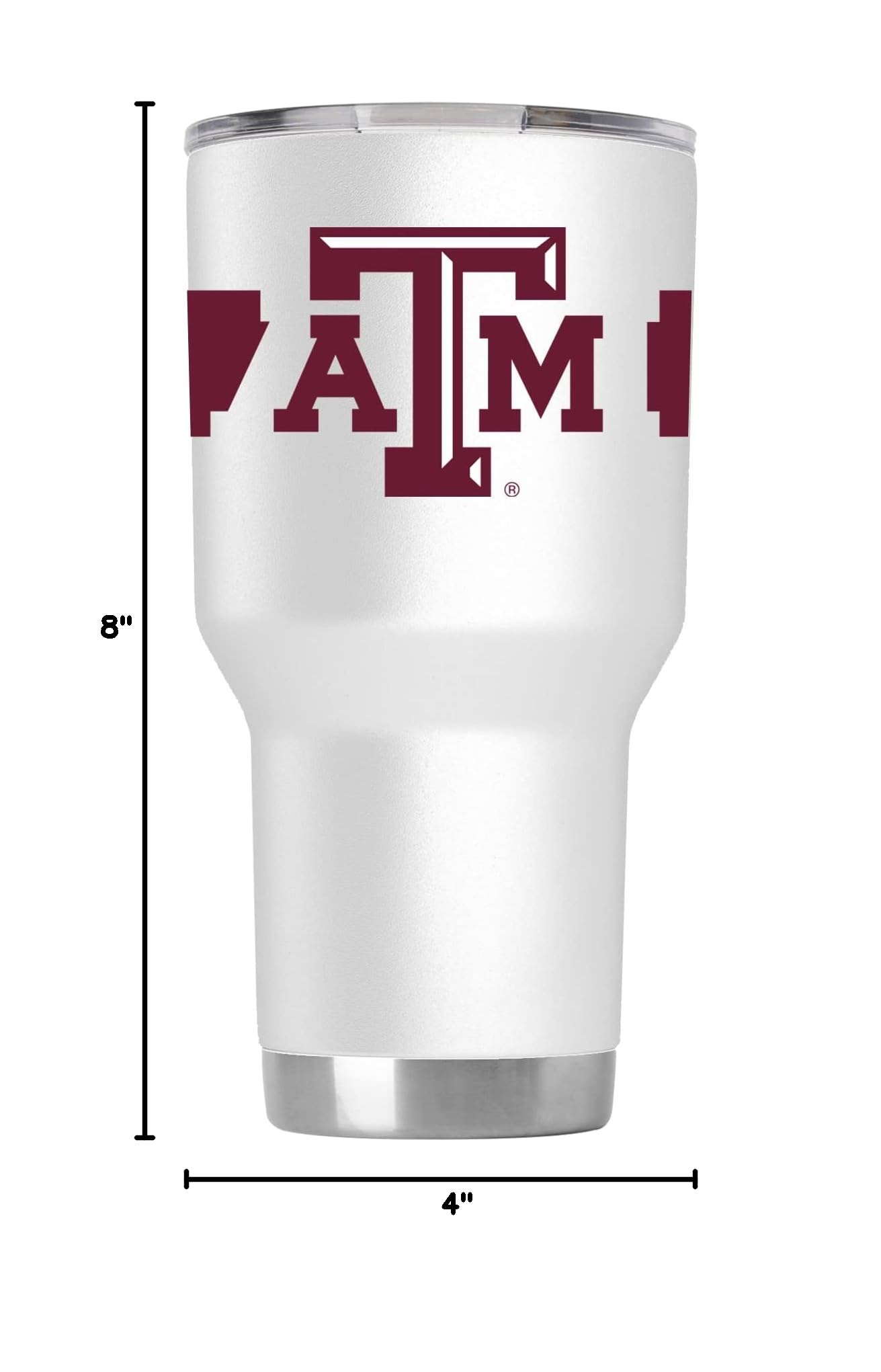 Texas A&M Aggies 30oz Insulated Tumbler with 360° Full Wrap Design - Double Wall Vacuum Stainless Steel Travel Mug for Coffee, Tea & Cold Drinks - Perfect for Game Day, Tailgating & Campus Life