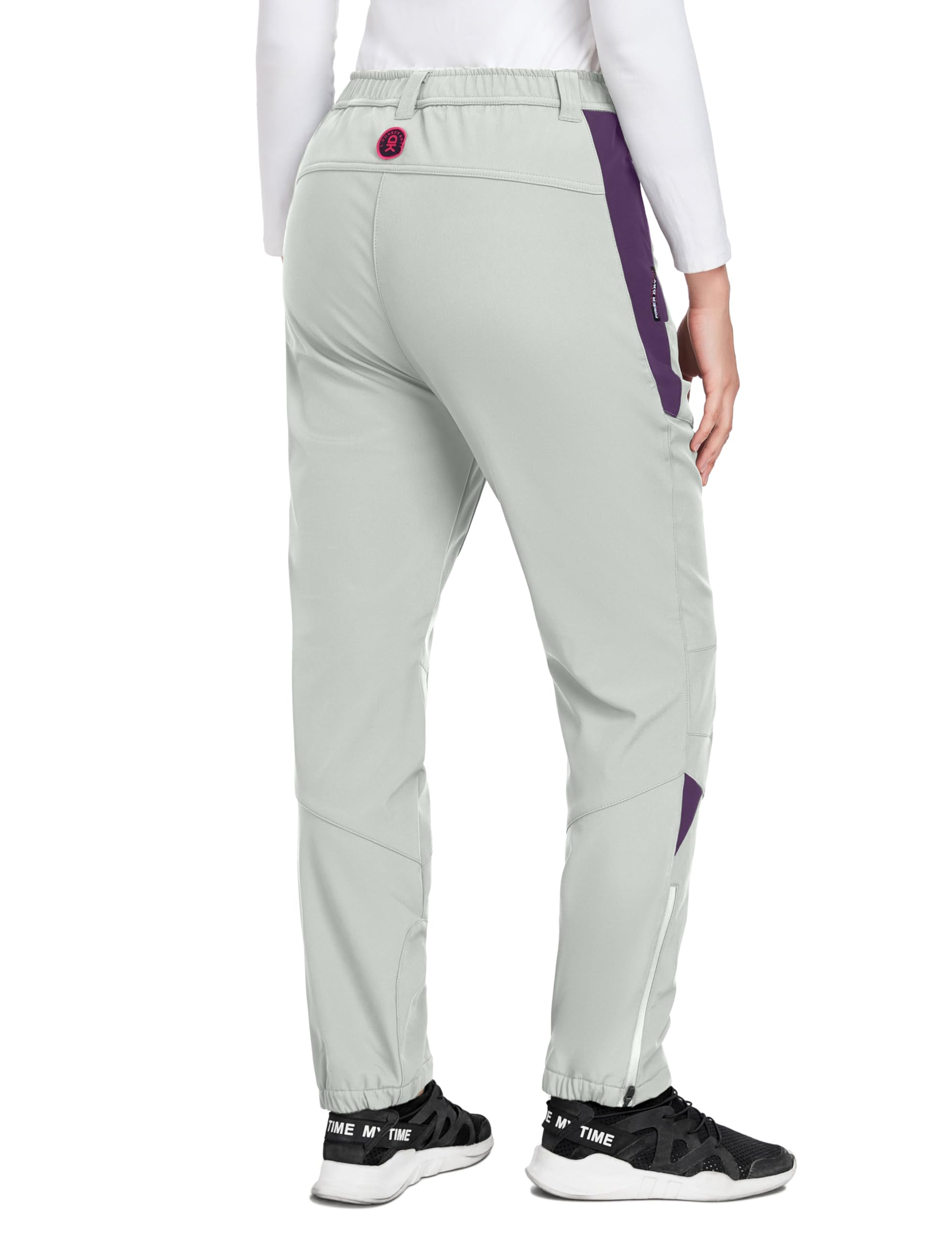 Little Donkey Andy Women's Fleece Lined Waterproof Softshell Pants - Winter Hiking Ski Snowboarding Thermal Windproof Pants for Outdoor Adventures & Cold Weather Activities