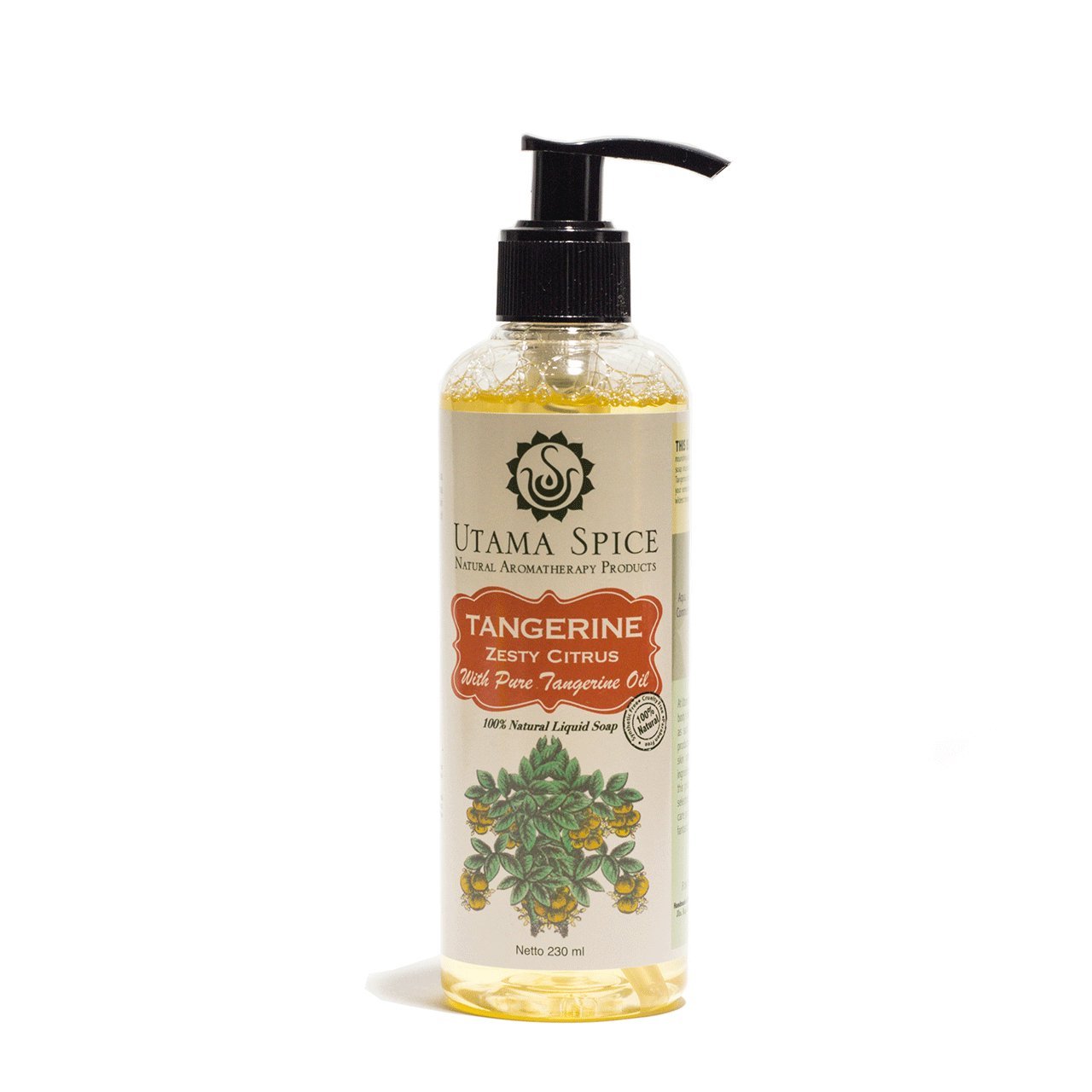 Refreshing Tangerine Scented Liquid Hand Soap - Natural & Moisturizing for Soft Skin - Perfect for Bathrooms, Kitchens & Offices