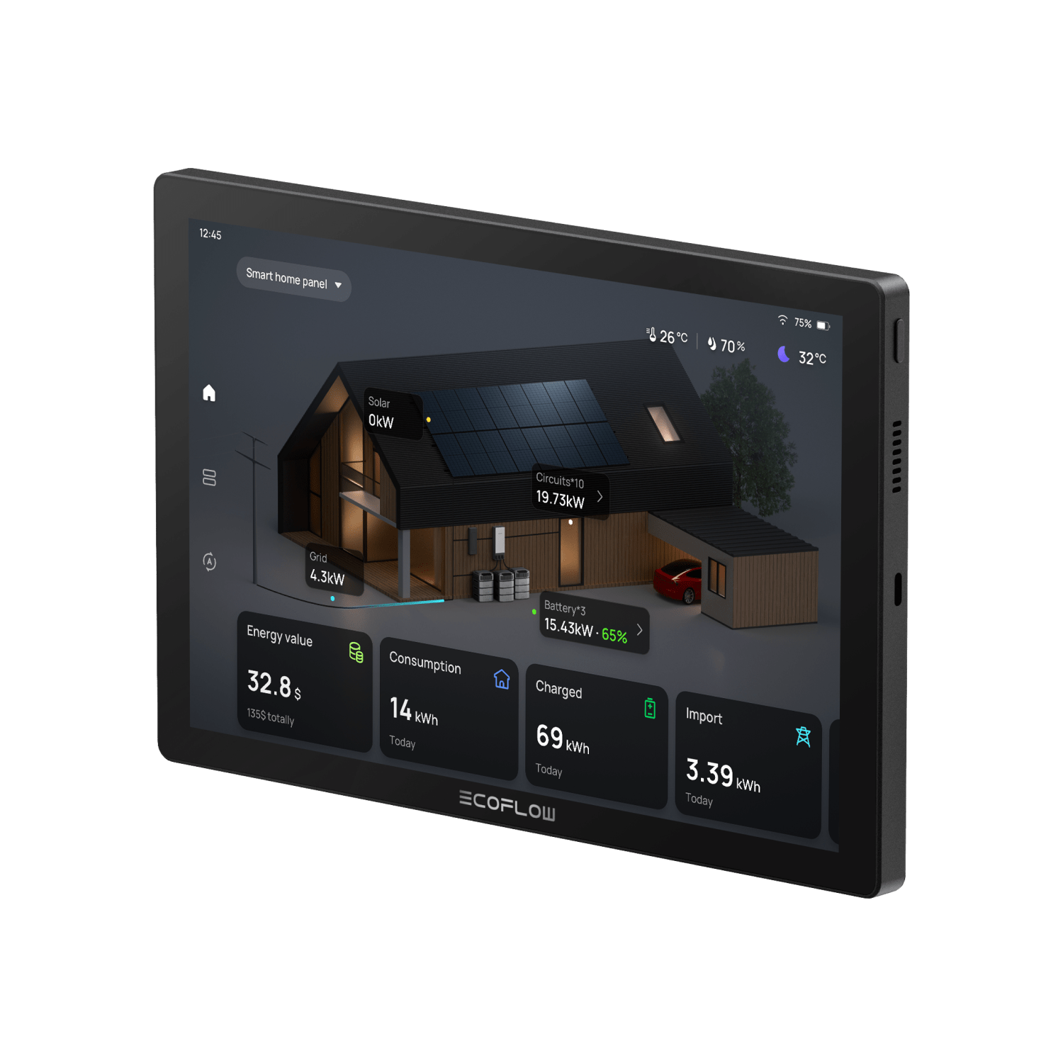 EcoFlow PowerInsight Smart Home Energy Management System - Monitor & Optimize Electricity Usage for Solar & Grid Power - Perfect for Home, RV & Off-Grid Living