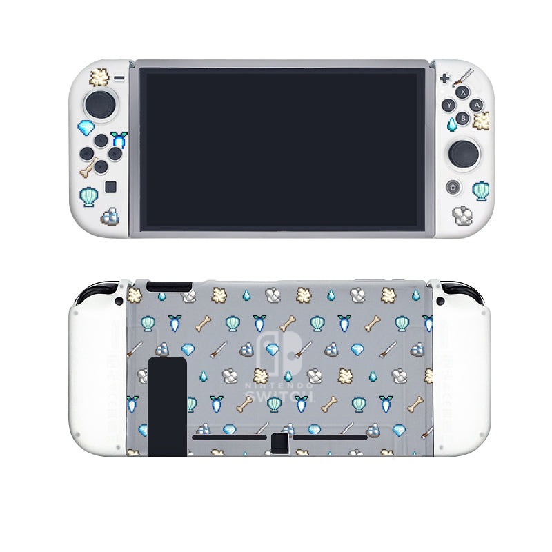 Premium White Stardew Valley Themed Carrying Case for Nintendo Switch & OLED - Protective Travel Pouch for Gaming On-The-Go