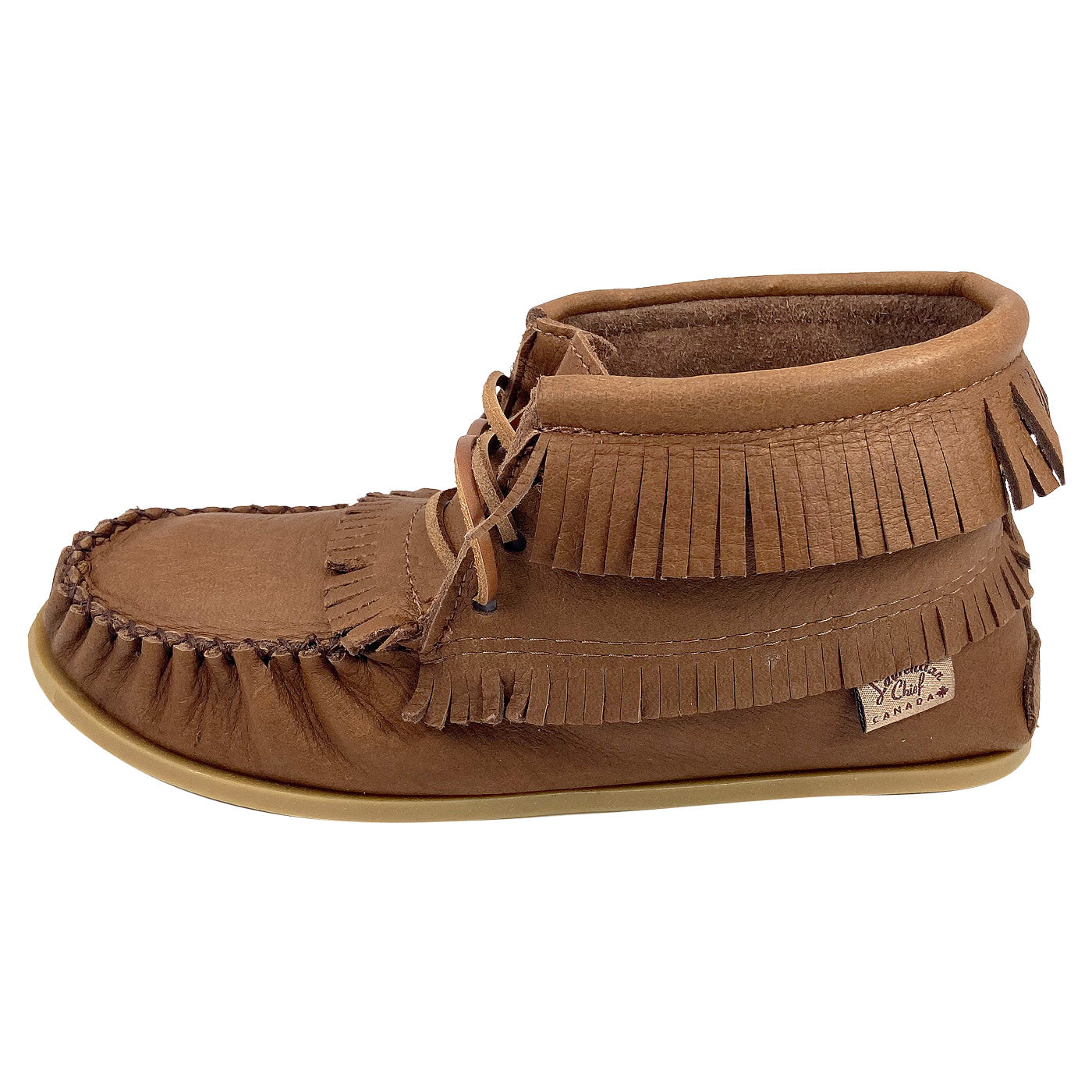 Women's Maple Apache Moose Hide Moccasin Boots - Comfortable Winter Fur Lined Ankle Booties for Women | Perfect for Outdoor Hiking, Casual Wear & Cold Weather Fashion