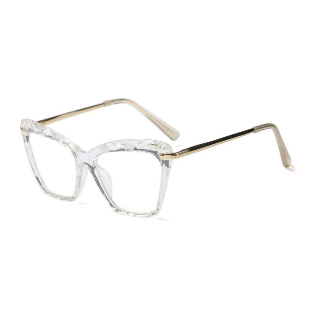 Bclear Women's Cat Eye Eyeglasses - Transparent Frame Fashion Glasses for Women (Model 97533) | Perfect for Reading, Work, and Everyday Stylish Look